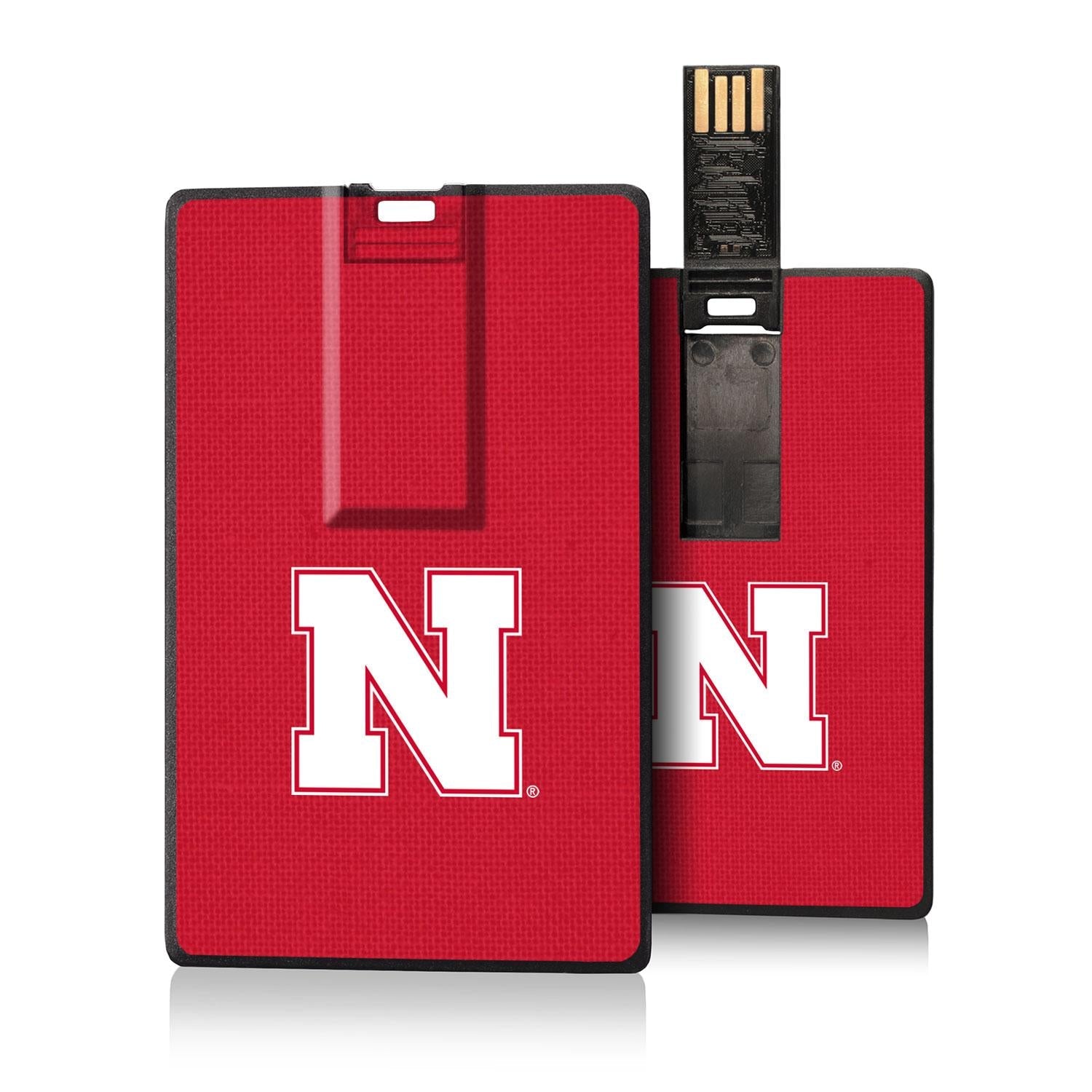 Nebraska Huskers N Solid Credit Card USB Drive 32GB - Sports Gifts, Sports Memorabilia, Sports Collectibles, Fan Shop