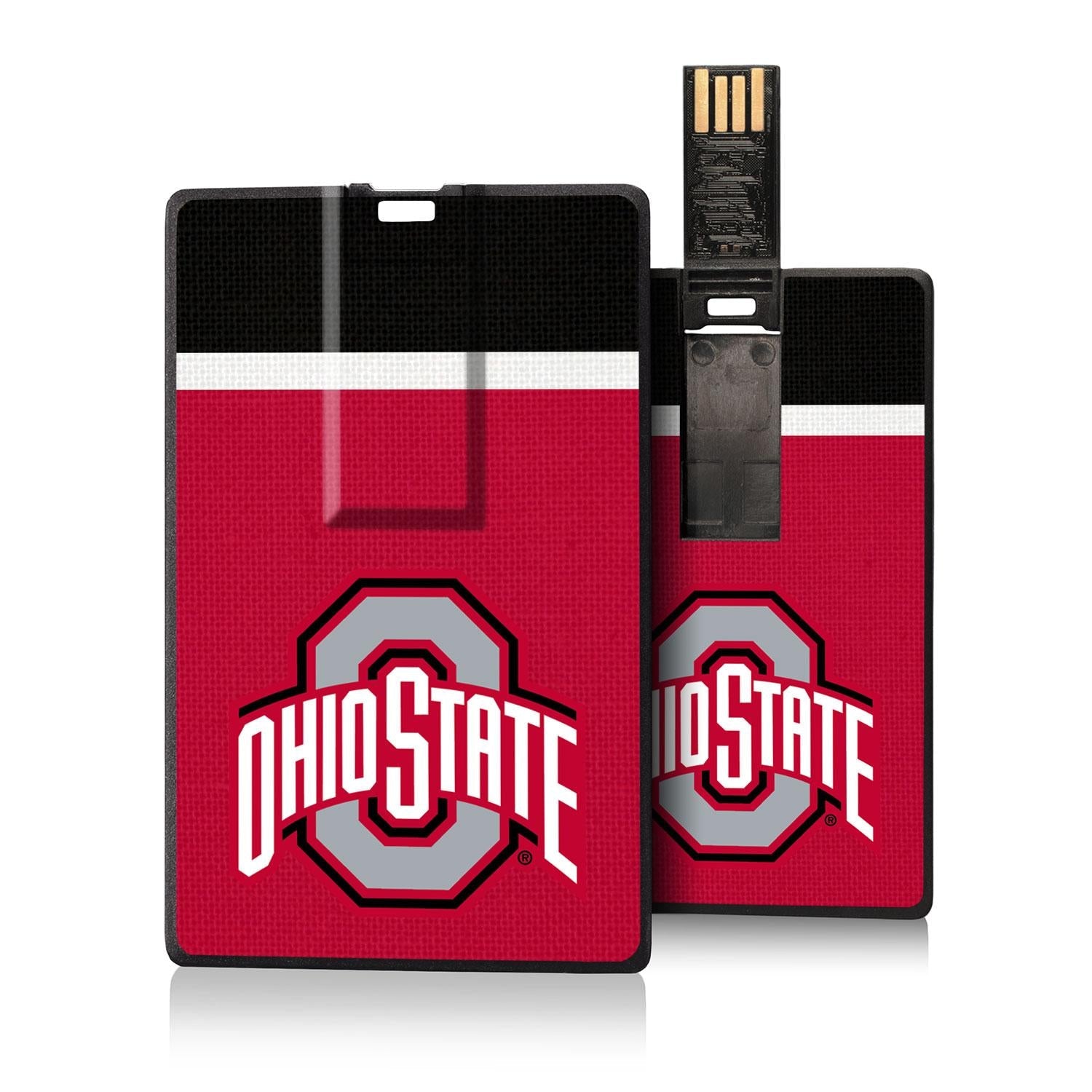 Ohio State Buckeyes Stripe Credit Card USB Drive 32GB - Sports Gifts, Sports Memorabilia, Sports Collectibles, Fan Shop