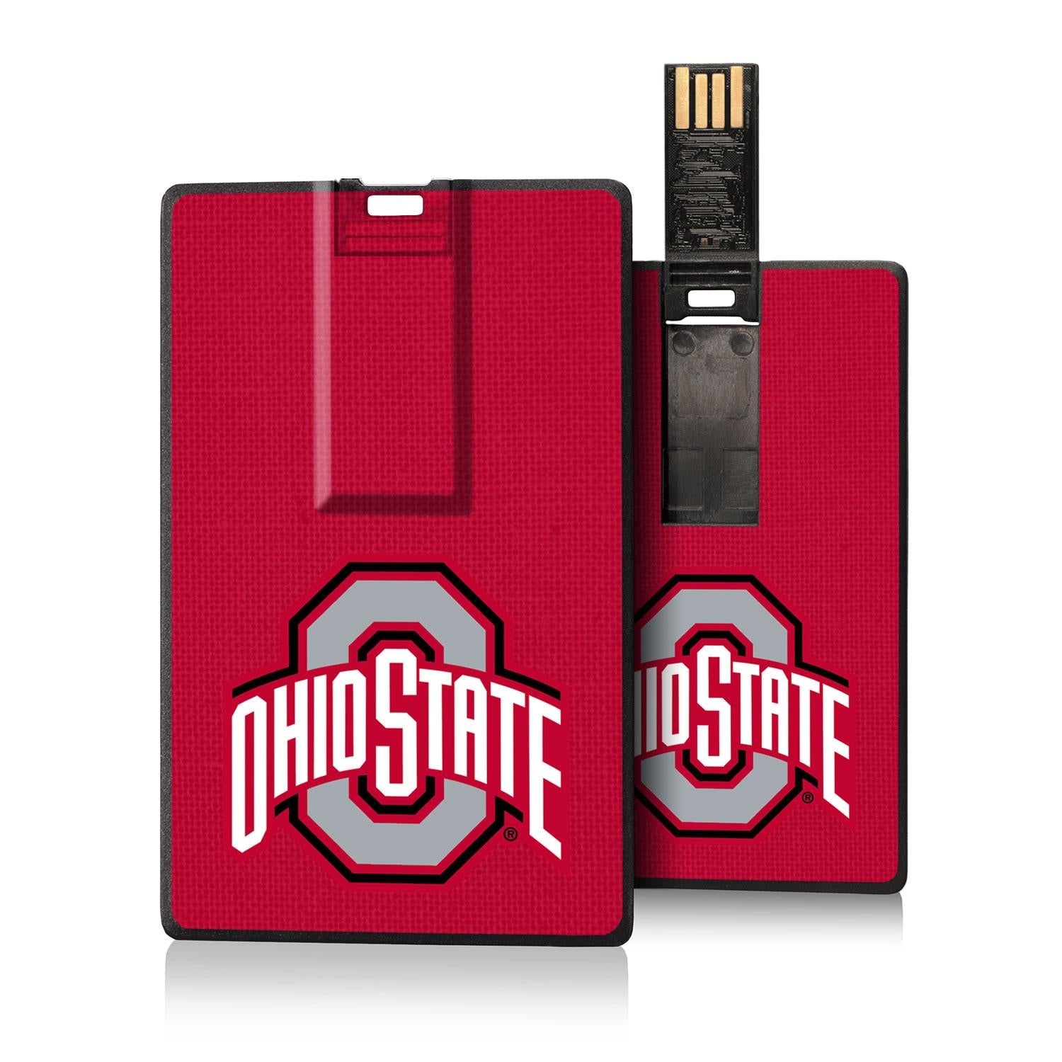 Ohio State Buckeyes Solid Credit Card USB Drive 32GB - Sports Gifts, Sports Memorabilia, Sports Collectibles, Fan Shop