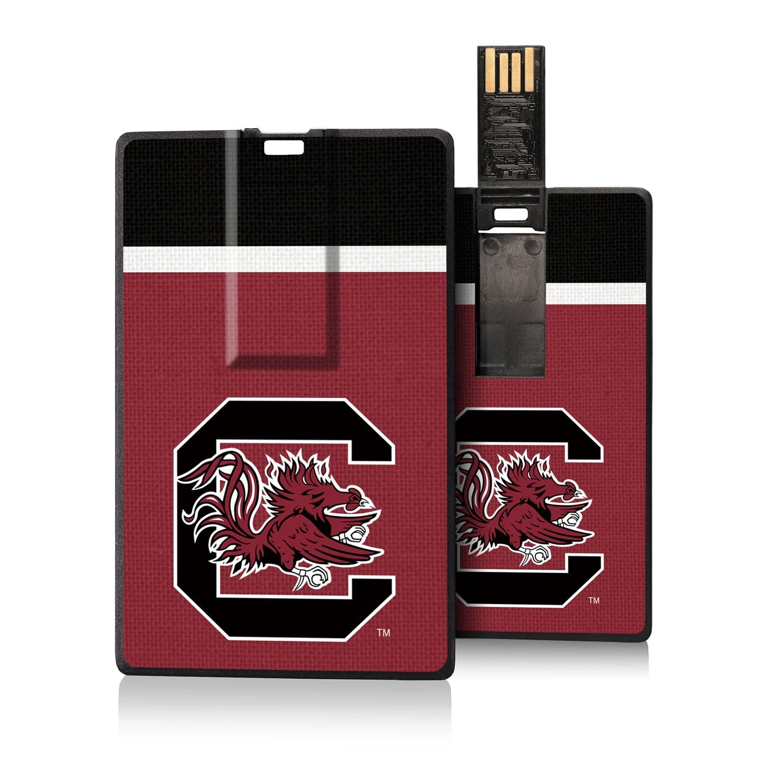 South Carolina Fighting Gamecocks Stripe Credit Card USB Drive 32GB - Sports Gifts, Sports Memorabilia, Sports Collectibles, Fan Shop