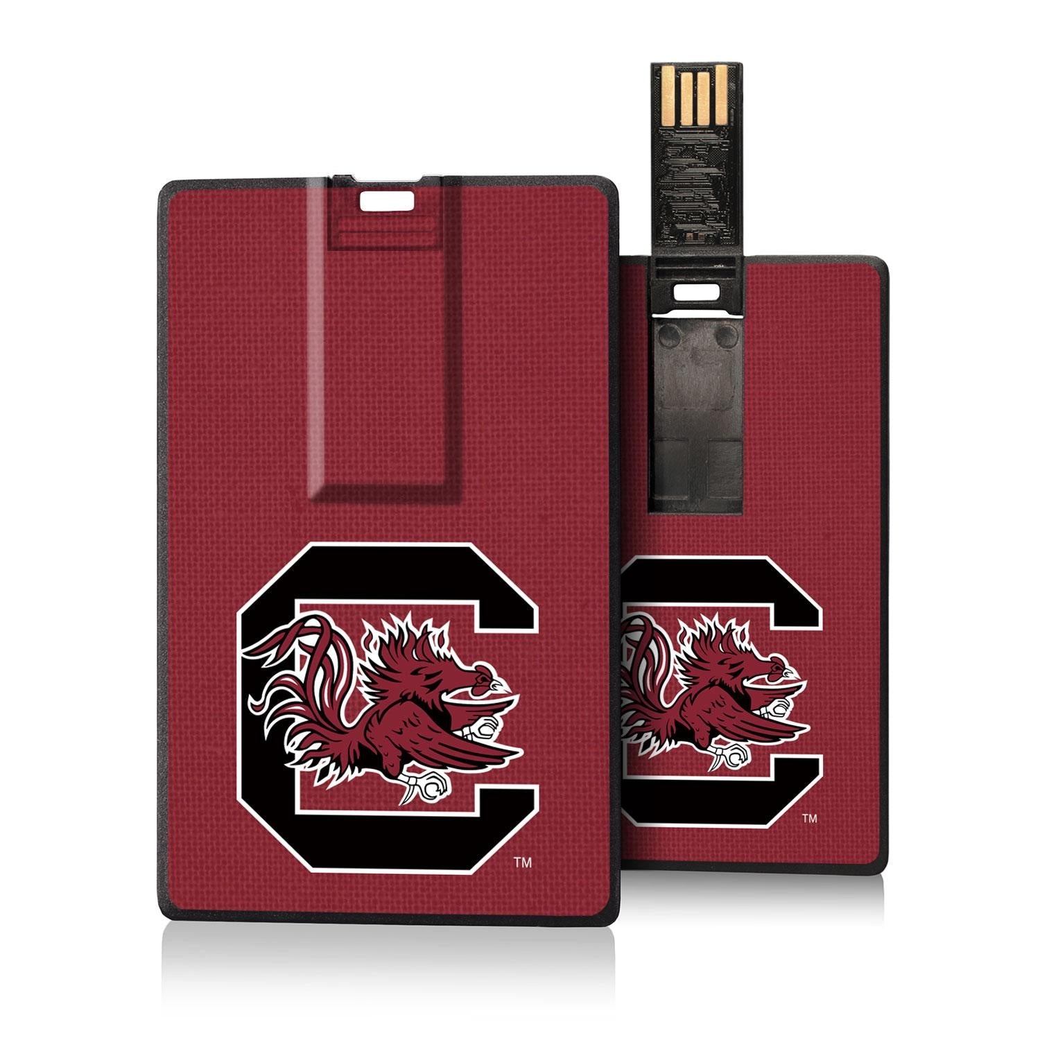 South Carolina Fighting Gamecocks Solid Credit Card USB Drive 32GB - Sports Gifts, Sports Memorabilia, Sports Collectibles, Fan Shop