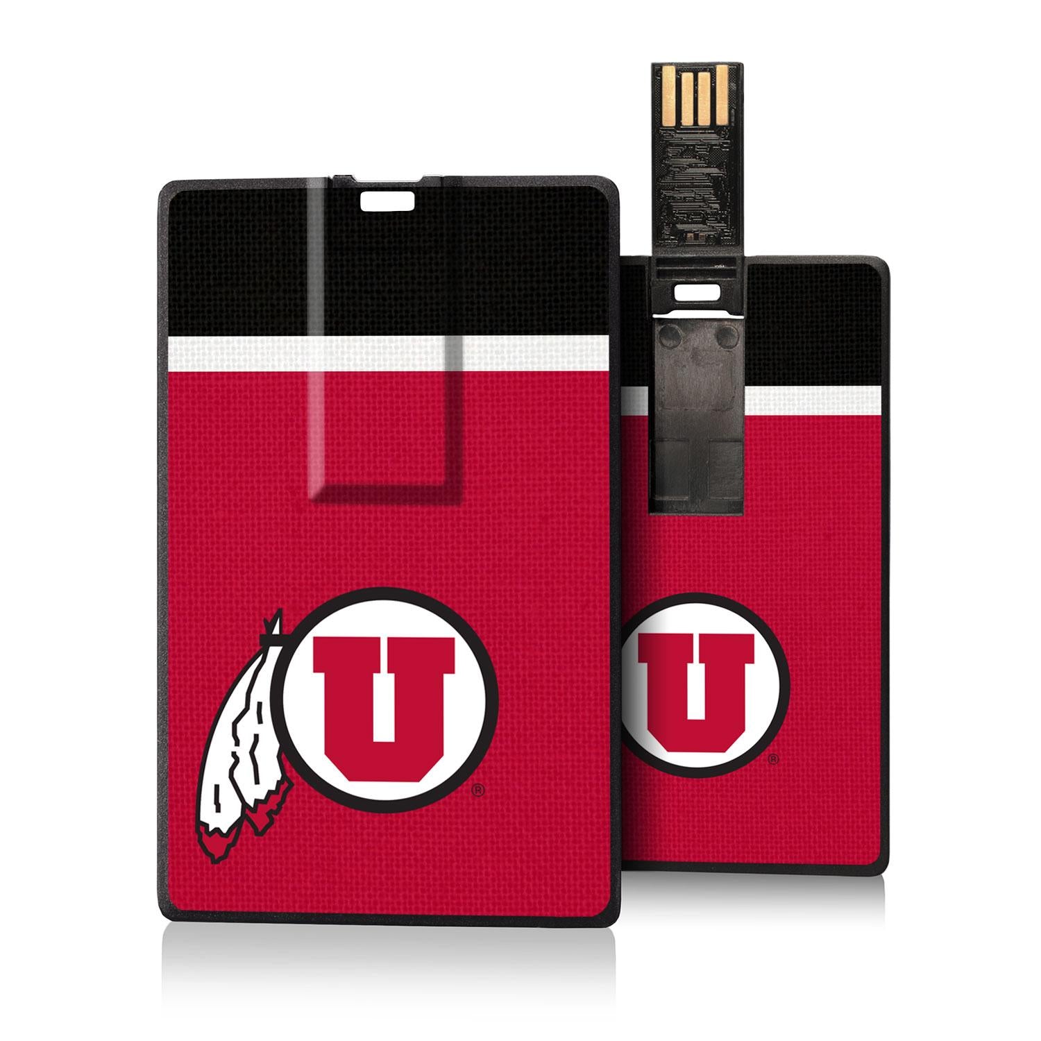 Utah Utes Stripe Credit Card USB Drive 32GB - Sports Gifts, Sports Memorabilia, Sports Collectibles, Fan Shop