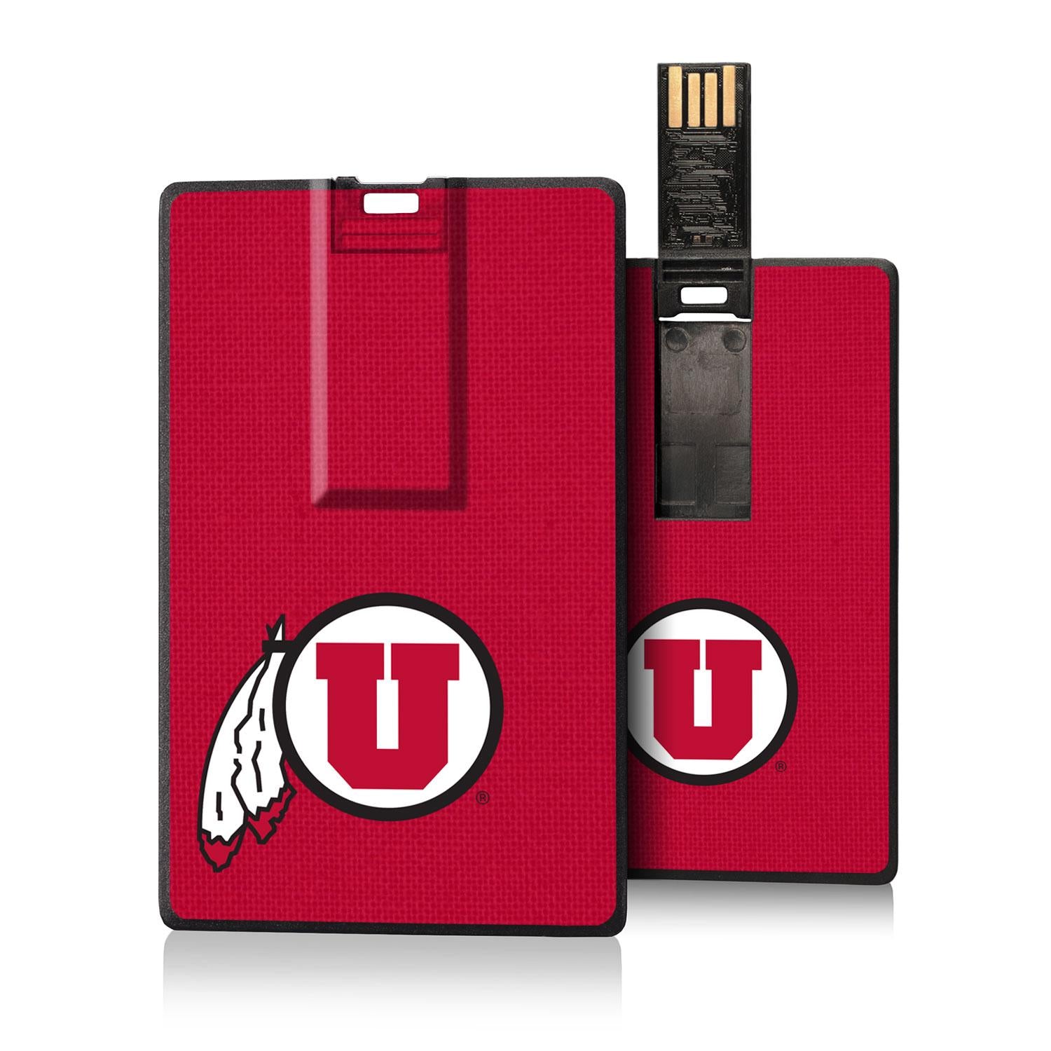 Utah Utes Solid Credit Card USB Drive 32GB - Sports Gifts, Sports Memorabilia, Sports Collectibles, Fan Shop