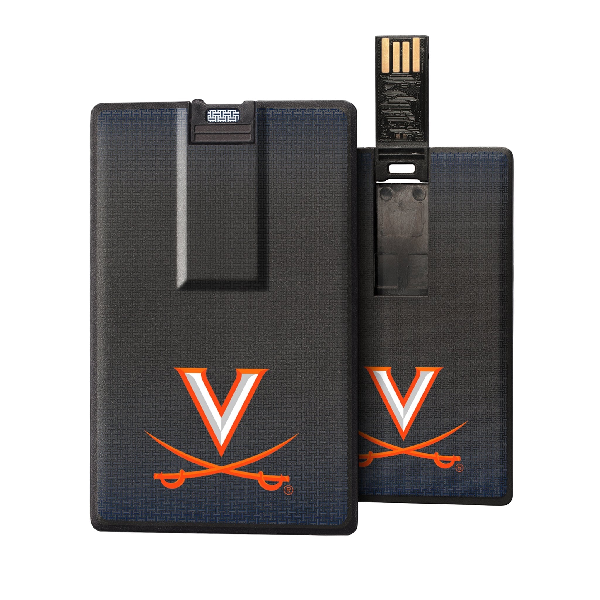 Virginia Cavaliers Linen Credit Card USB Drive 32GB - Sports Gifts, Sports Memorabilia, Sports Collectibles, Fan Shop