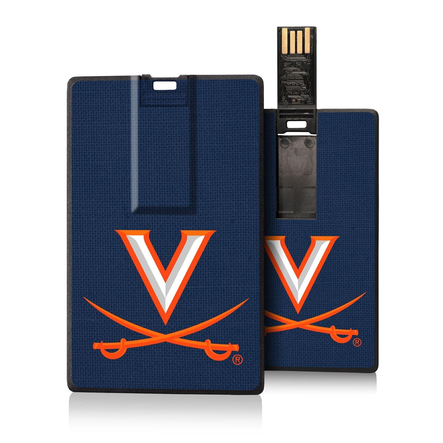 Virginia Cavaliers Solid Credit Card USB Drive 32GB - Sports Gifts, Sports Memorabilia, Sports Collectibles, Fan Shop