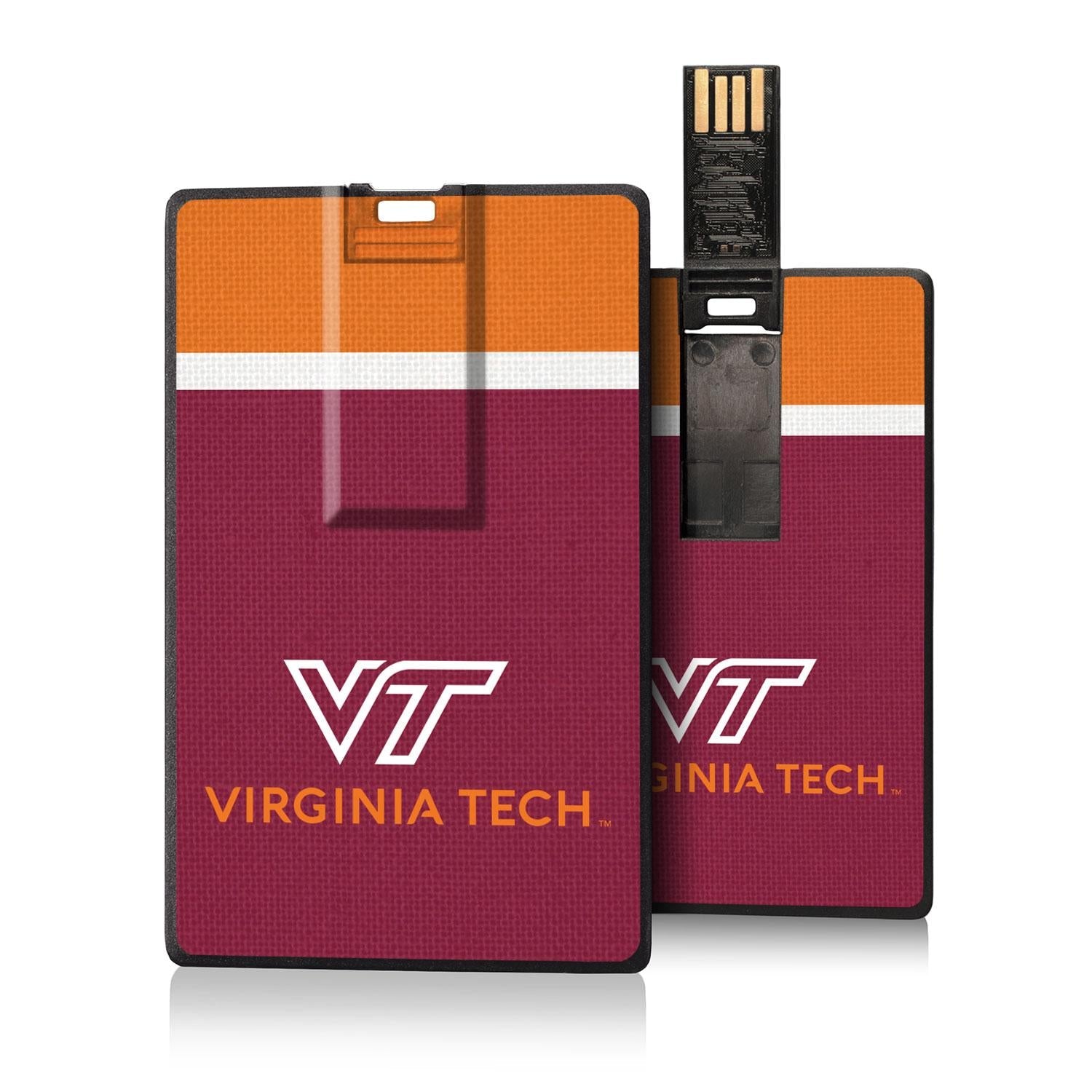 Virginia Tech Hokies Stripe Credit Card USB Drive 32GB - Sports Gifts, Sports Memorabilia, Sports Collectibles, Fan Shop