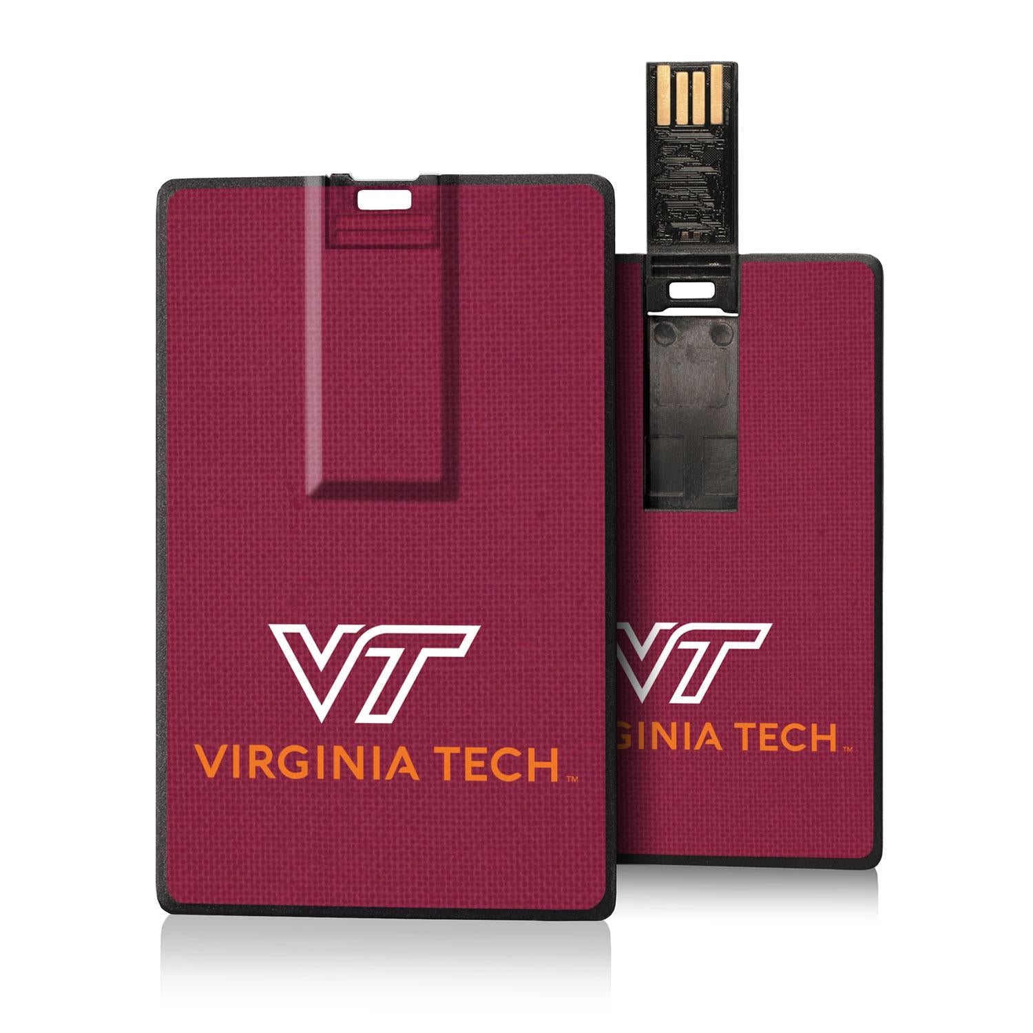 Virginia Tech Hokies Solid Credit Card USB Drive 32GB - Sports Gifts, Sports Memorabilia, Sports Collectibles, Fan Shop
