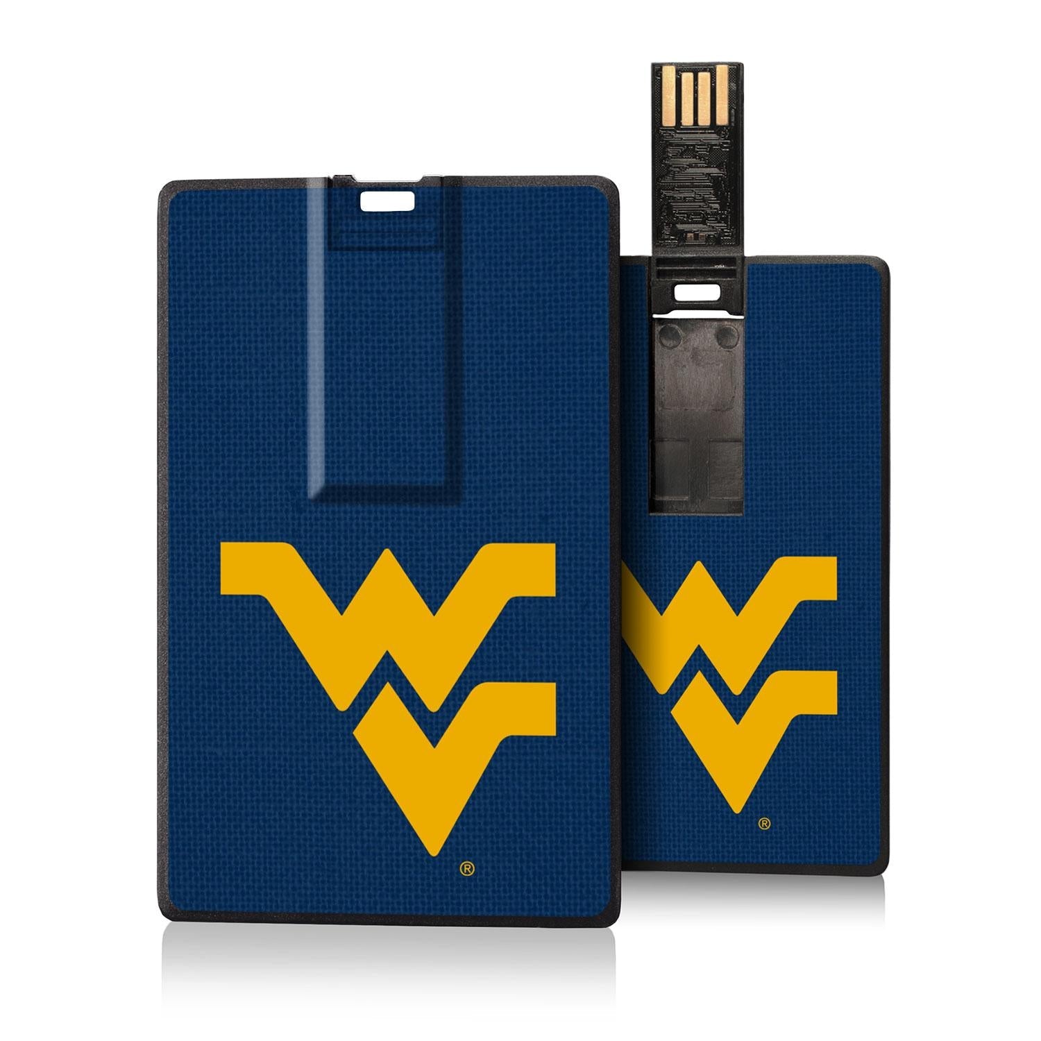 West Virginia Mountaineers Solid Credit Card USB Drive 32GB - Sports Gifts, Sports Memorabilia, Sports Collectibles, Fan Shop