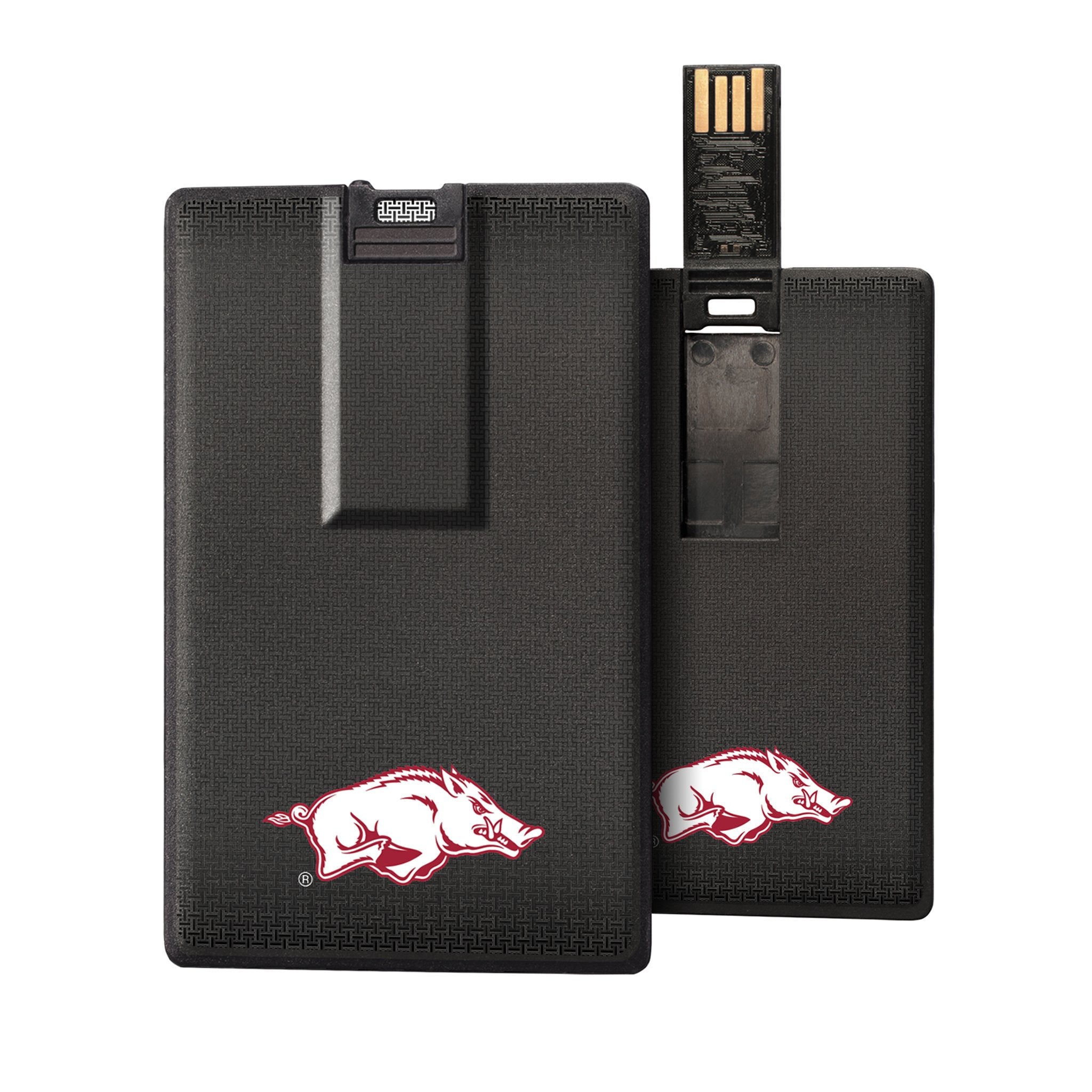 Arkansas Razorbacks Linen Credit Card USB Drive 32GB - Sports Gifts, Sports Memorabilia, Sports Collectibles, Fan Shop