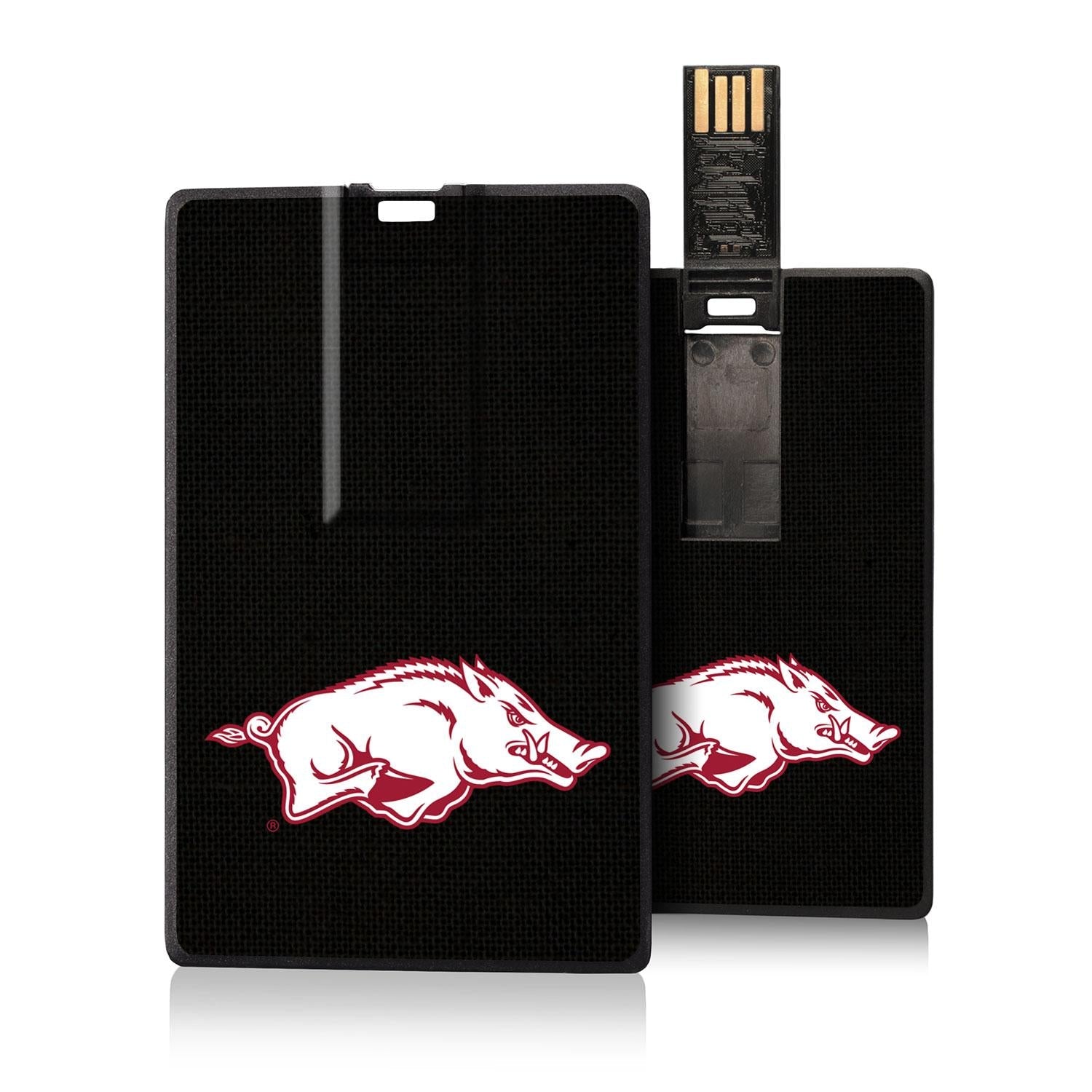 Arkansas Razorbacks Solid Credit Card USB Drive 32GB - Sports Gifts, Sports Memorabilia, Sports Collectibles, Fan Shop