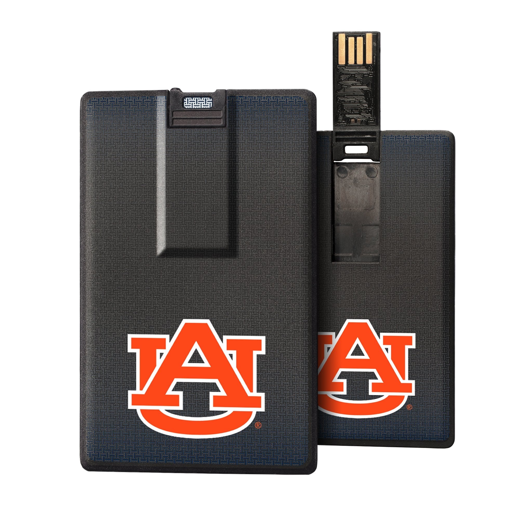 Auburn Tigers Linen Credit Card USB Drive 32GB - Sports Gifts, Sports Memorabilia, Sports Collectibles, Fan Shop