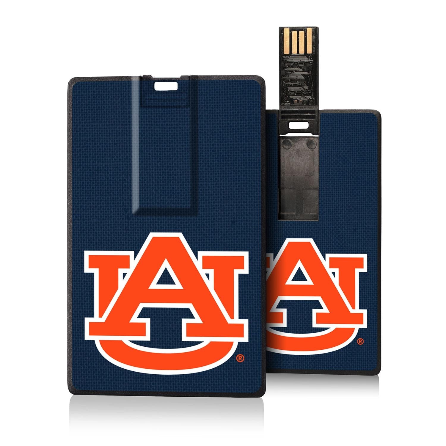Auburn Tigers Solid Credit Card USB Drive 32GB - Sports Gifts, Sports Memorabilia, Sports Collectibles, Fan Shop