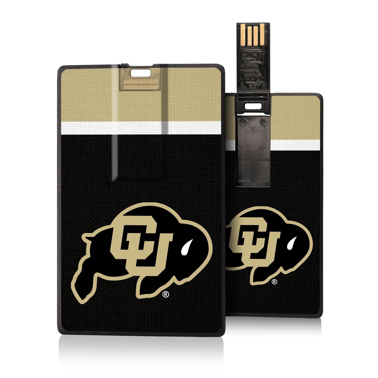 Colorado Buffaloes Stripe Credit Card USB Drive 32GB - Sports Gifts, Sports Memorabilia, Sports Collectibles, Fan Shop