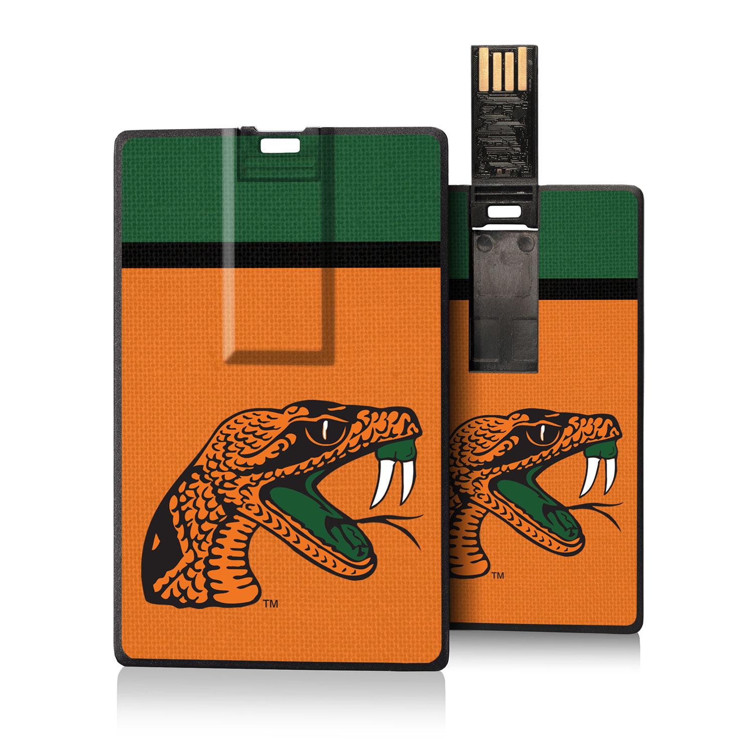 Florida A&M Rattlers Stripe Credit Card USB Drive 32GB - Sports Gifts, Sports Memorabilia, Sports Collectibles, Fan Shop