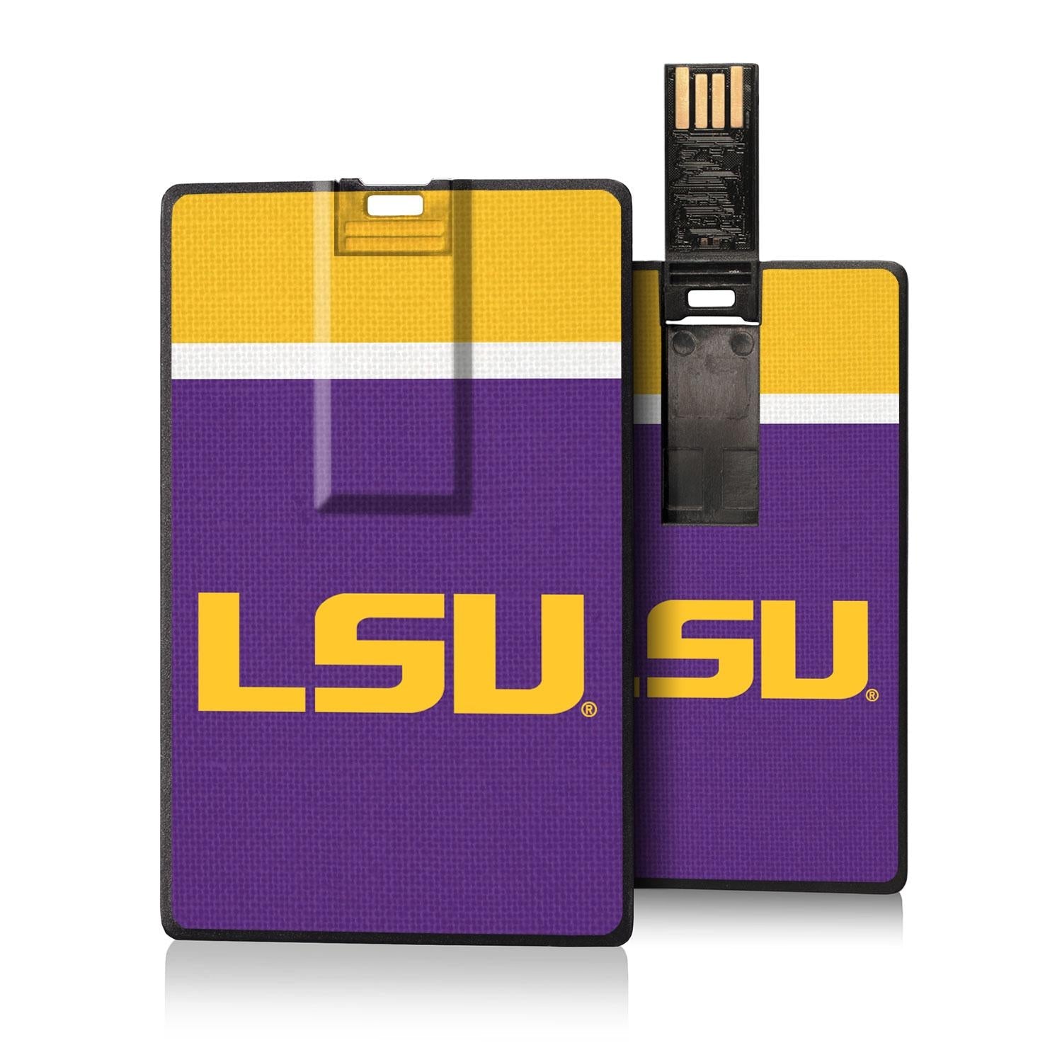 Louisiana State University Tigers Stripe Credit Card USB Drive 32GB - Sports Gifts, Sports Memorabilia, Sports Collectibles, Fan Shop