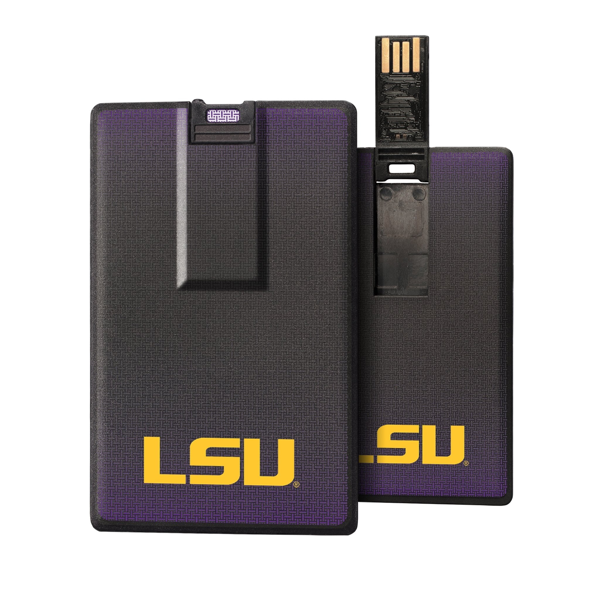 Louisiana State University Tigers Linen Credit Card USB Drive 32GB - Sports Gifts, Sports Memorabilia, Sports Collectibles, Fan Shop