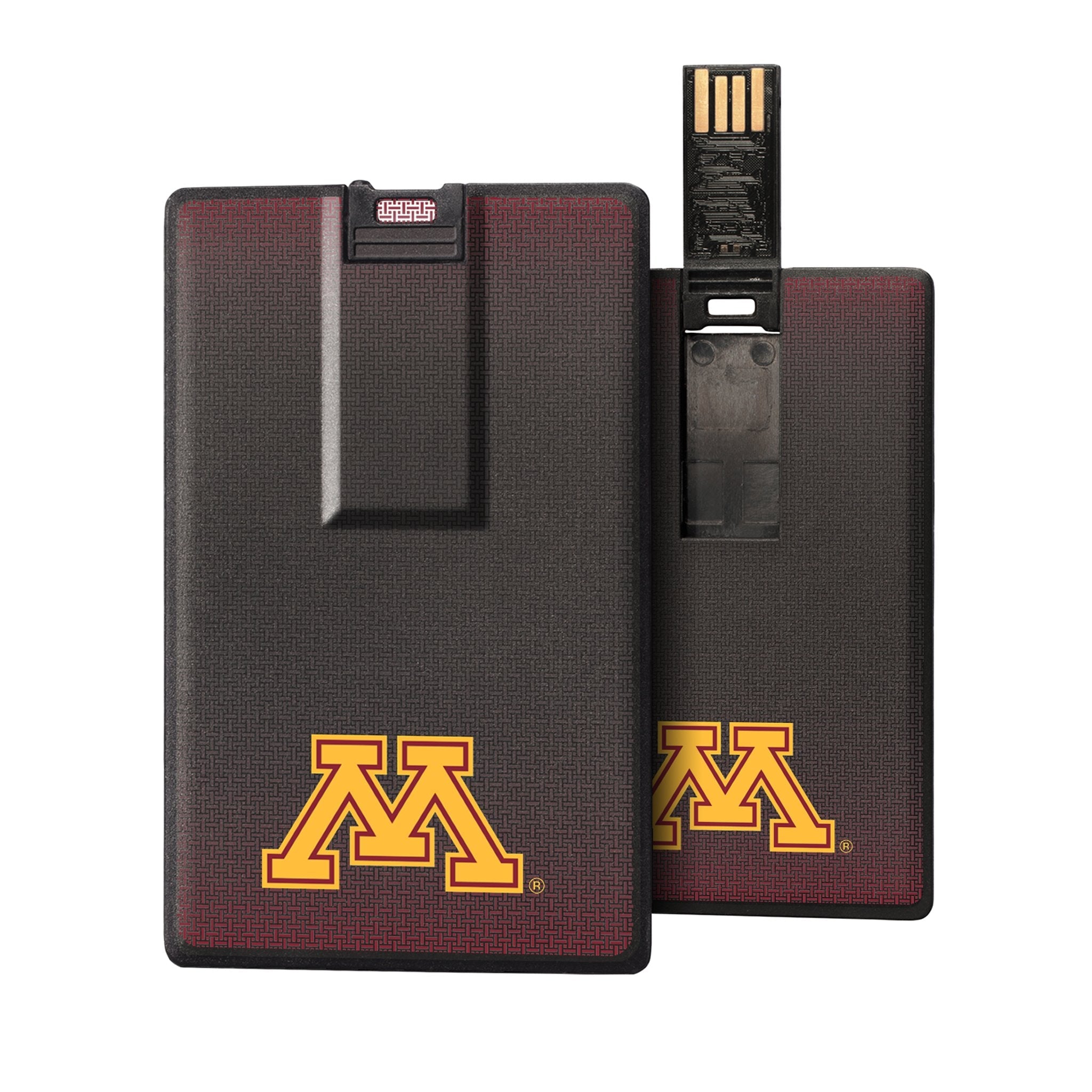 Minnesota Golden Gophers Linen Credit Card USB Drive 32GB - Sports Gifts, Sports Memorabilia, Sports Collectibles, Fan Shop