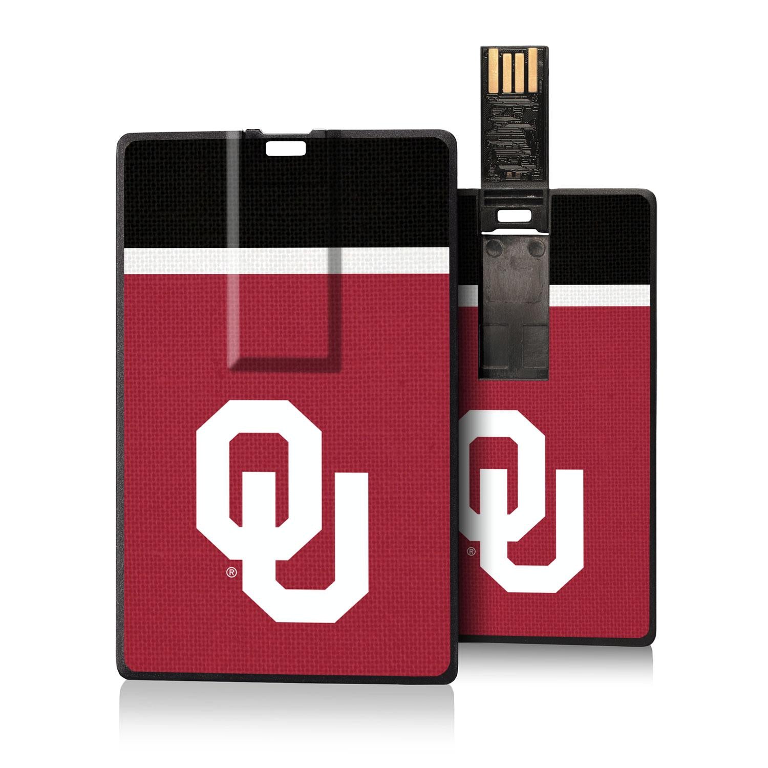 Oklahoma Sooners Stripe Credit Card USB Drive 32GB - Sports Gifts, Sports Memorabilia, Sports Collectibles, Fan Shop