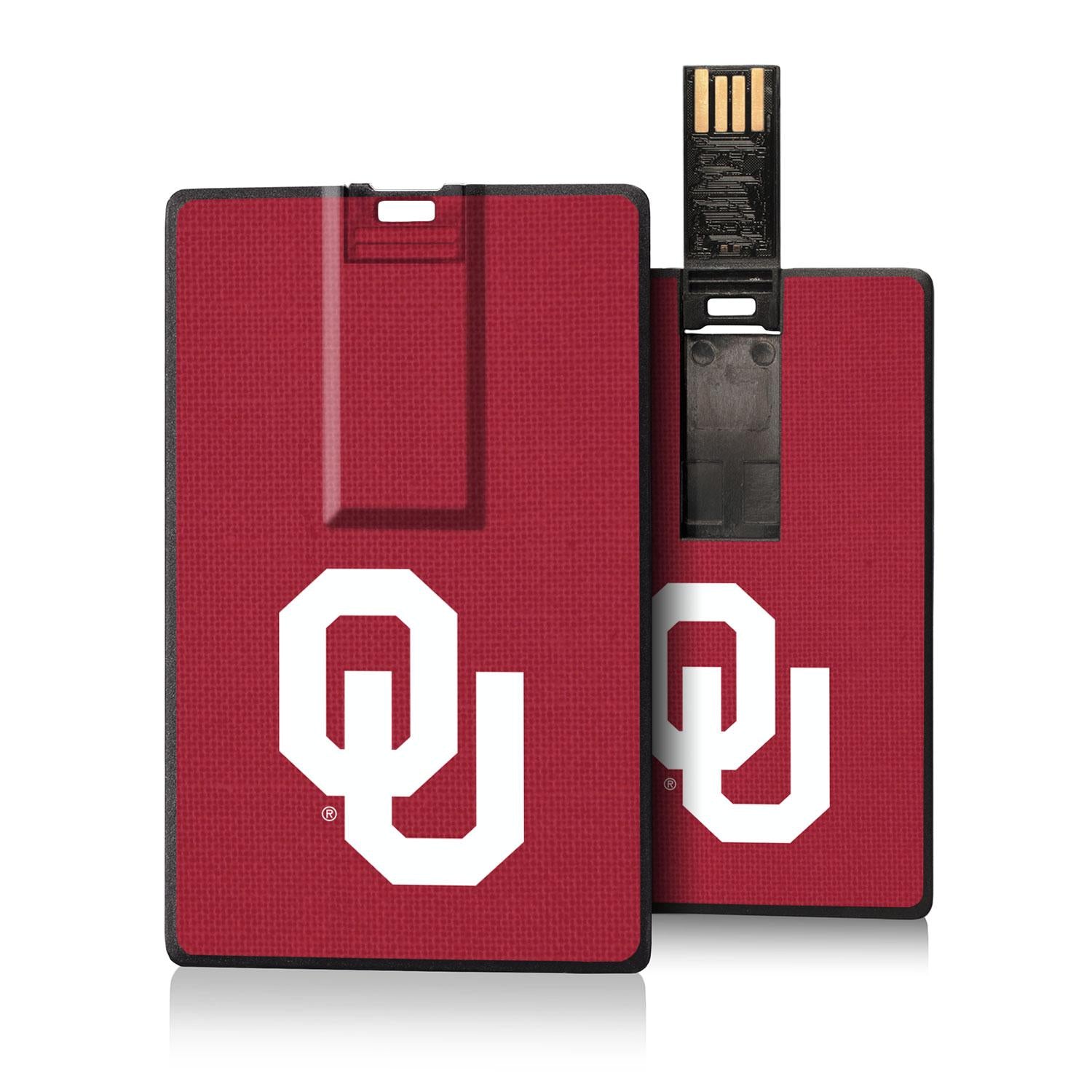 Oklahoma Sooners Solid Credit Card USB Drive 32GB - Sports Gifts, Sports Memorabilia, Sports Collectibles, Fan Shop