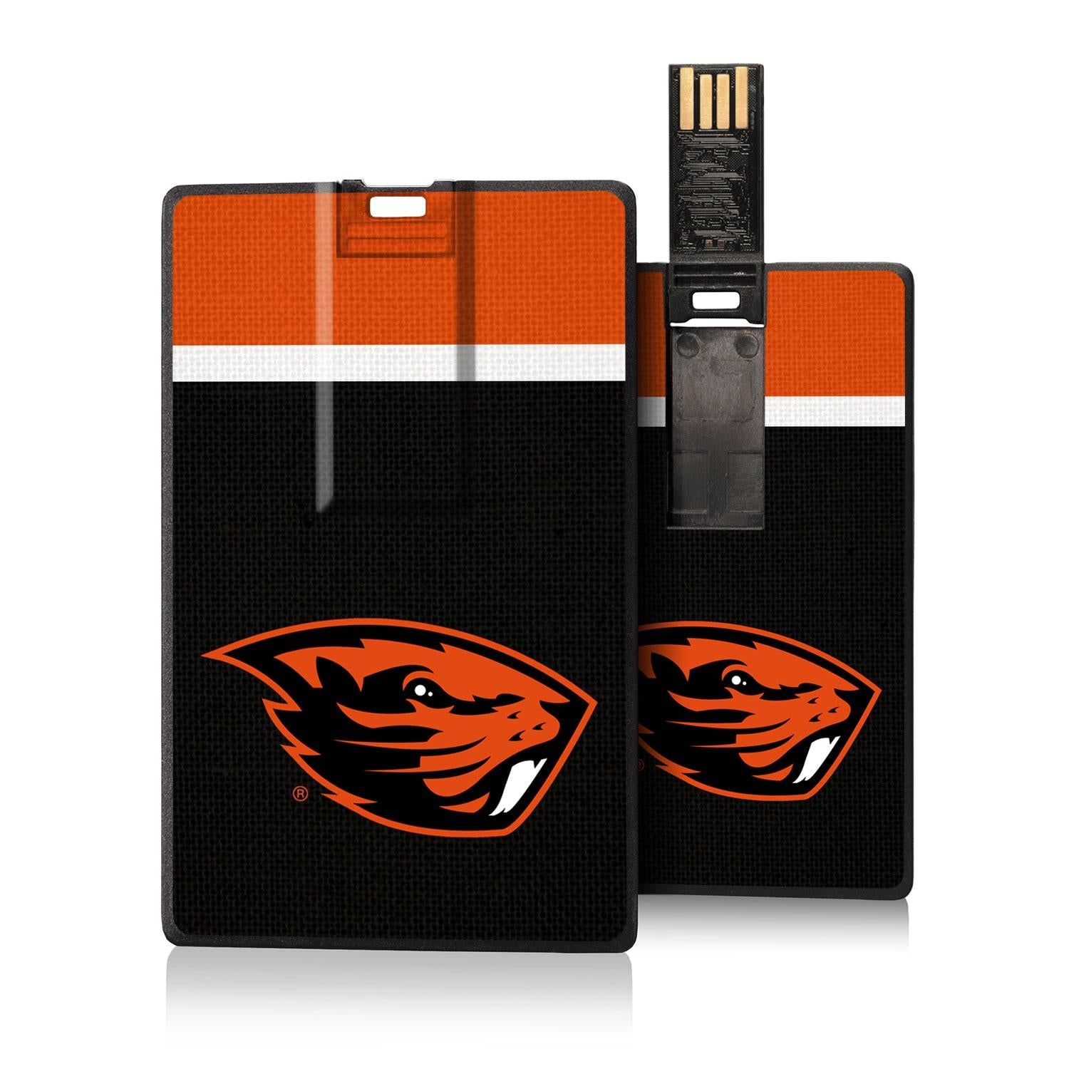Oregon State Beavers Stripe Credit Card USB Drive 32GB - Sports Gifts, Sports Memorabilia, Sports Collectibles, Fan Shop