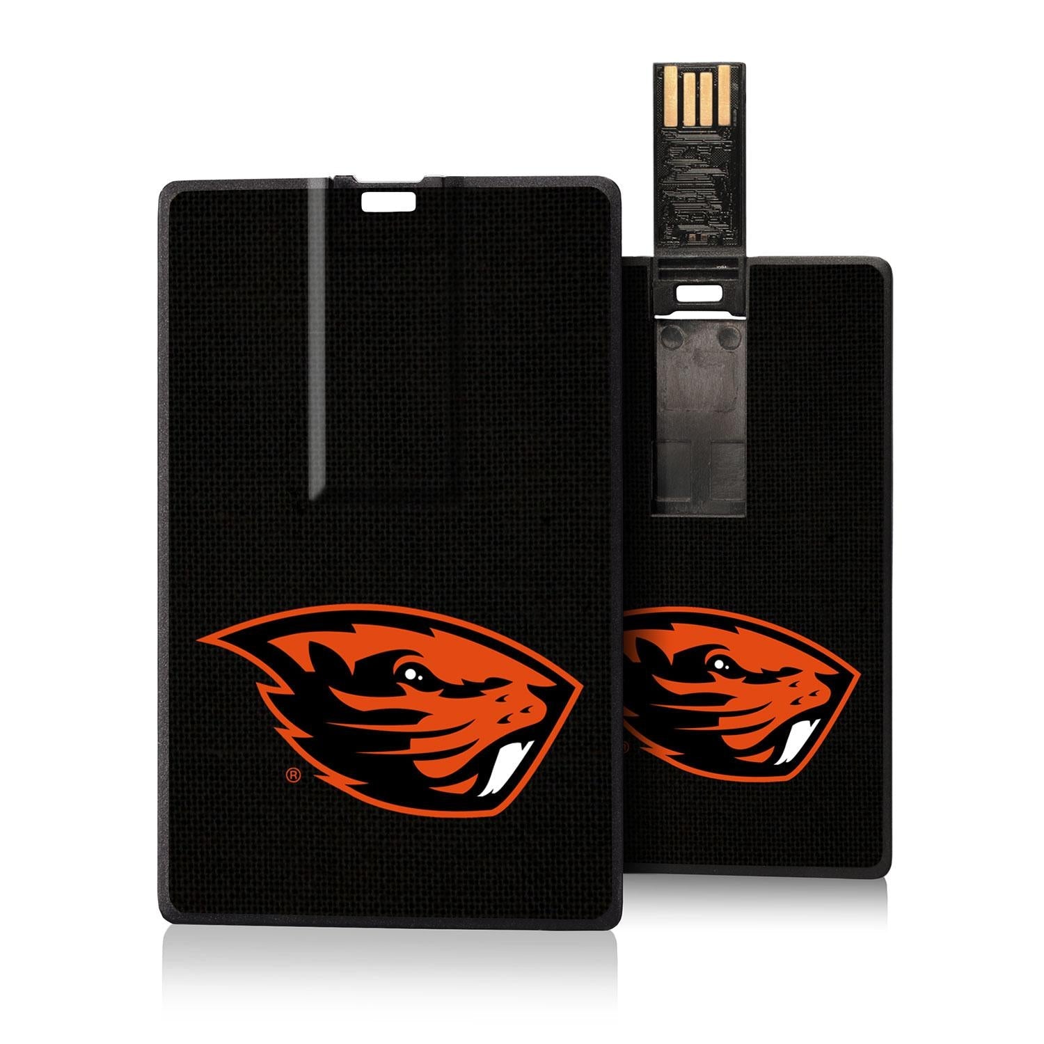 Oregon State Beavers Solid Credit Card USB Drive 32GB - Sports Gifts, Sports Memorabilia, Sports Collectibles, Fan Shop