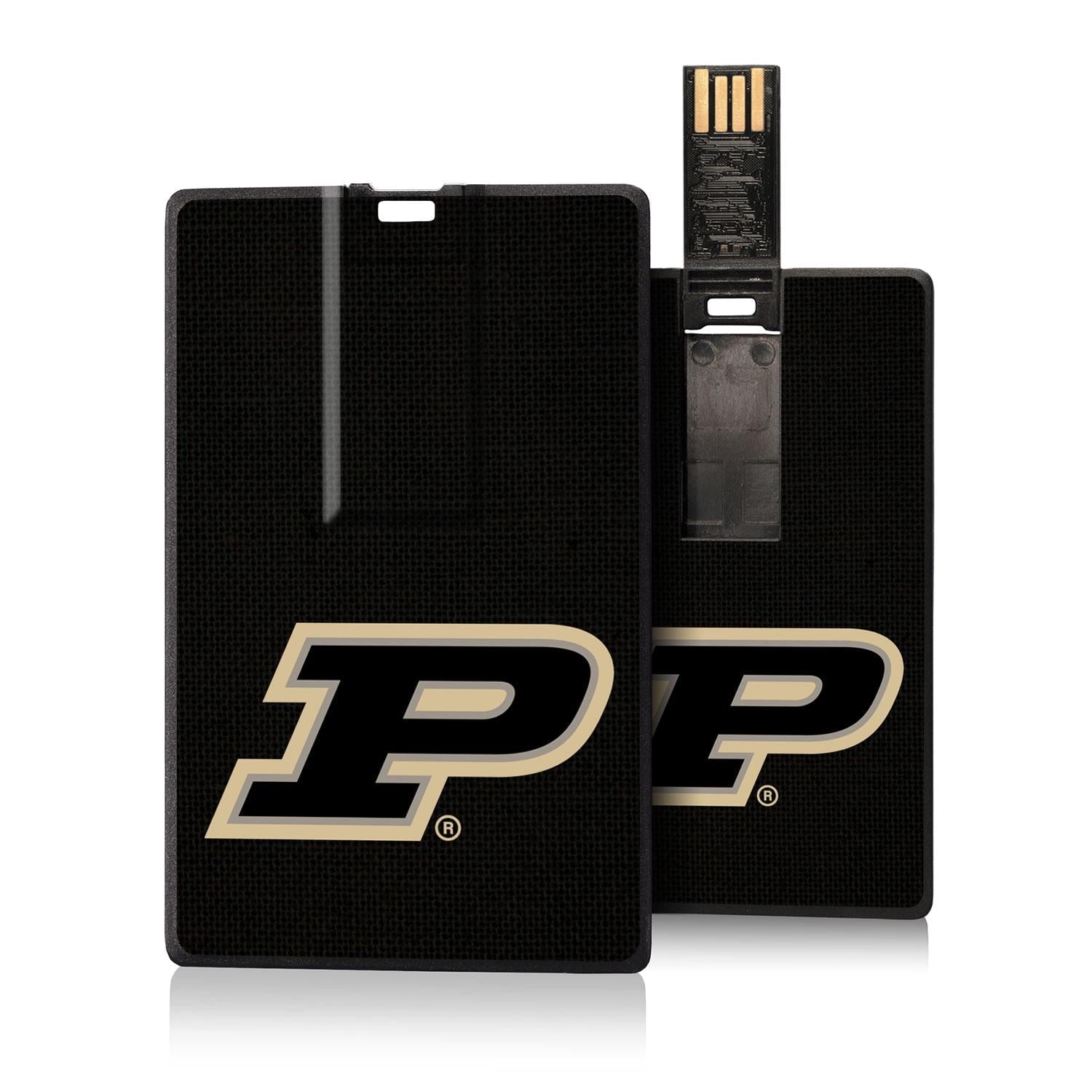 Purdue Boilermakers Solid Credit Card USB Drive 32GB - Sports Gifts, Sports Memorabilia, Sports Collectibles, Fan Shop