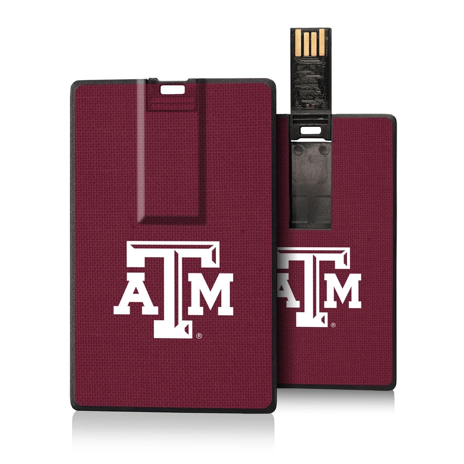 Texas A&M Aggies Solid Credit Card USB Drive 32GB - Sports Gifts, Sports Memorabilia, Sports Collectibles, Fan Shop