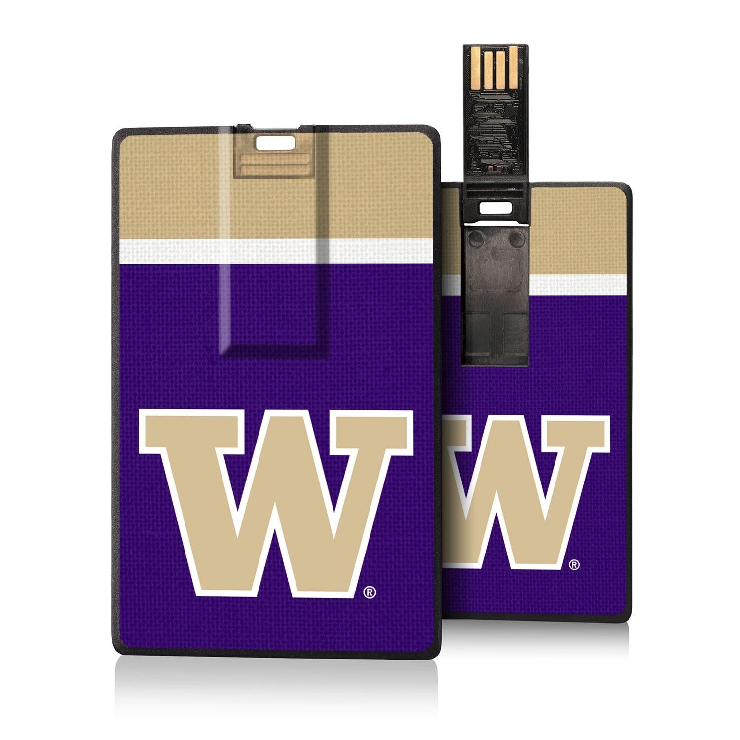 Washington Huskies Stripe Credit Card USB Drive 32GB - Sports Gifts, Sports Memorabilia, Sports Collectibles, Fan Shop