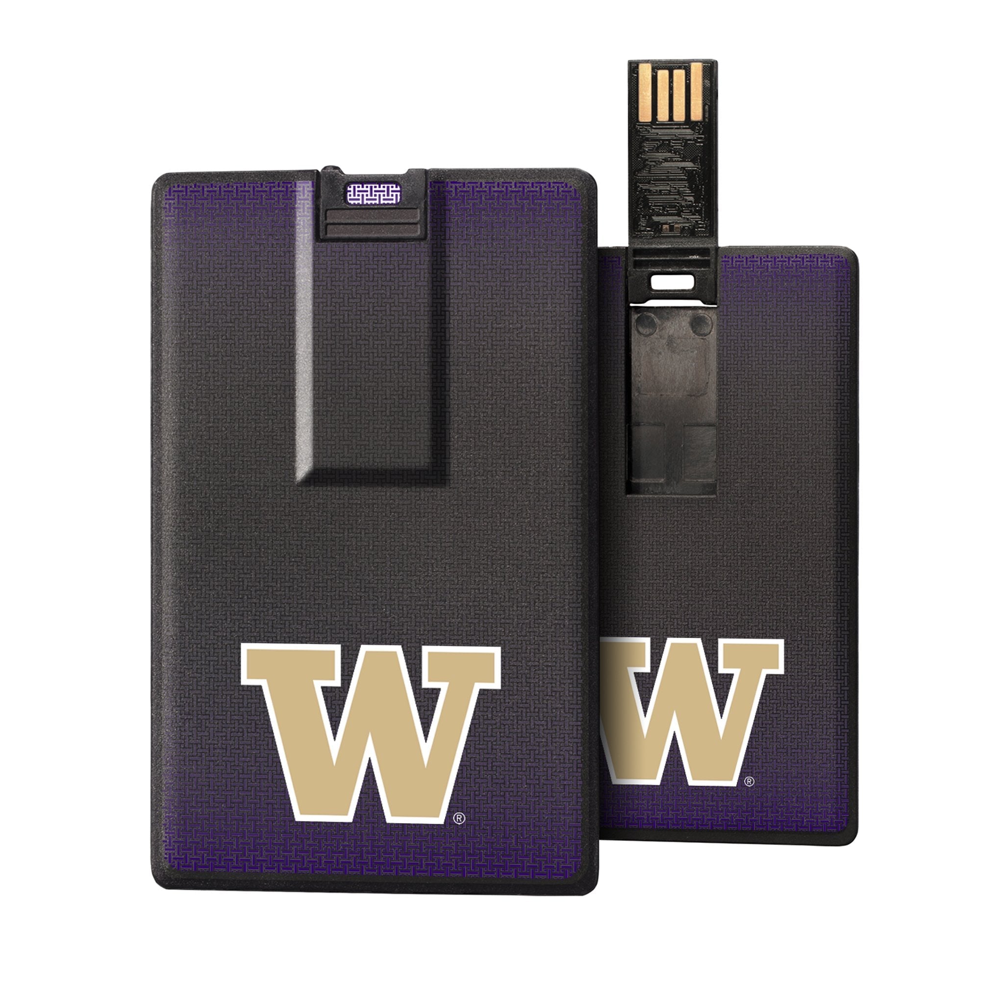 Washington Huskies Linen Credit Card USB Drive 32GB - Sports Gifts, Sports Memorabilia, Sports Collectibles, Fan Shop