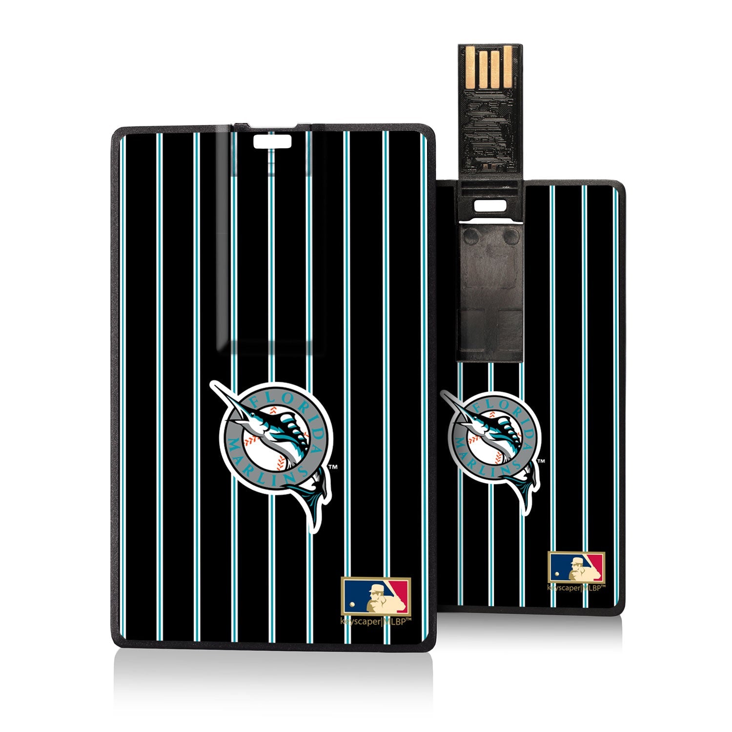 Miami Marlins 1993-2011 - Cooperstown Collection Pinstripe Credit Card USB Drive 16GB - Sports Gifts, Sports Memorabilia, Sports Collectibles, Fan Shop