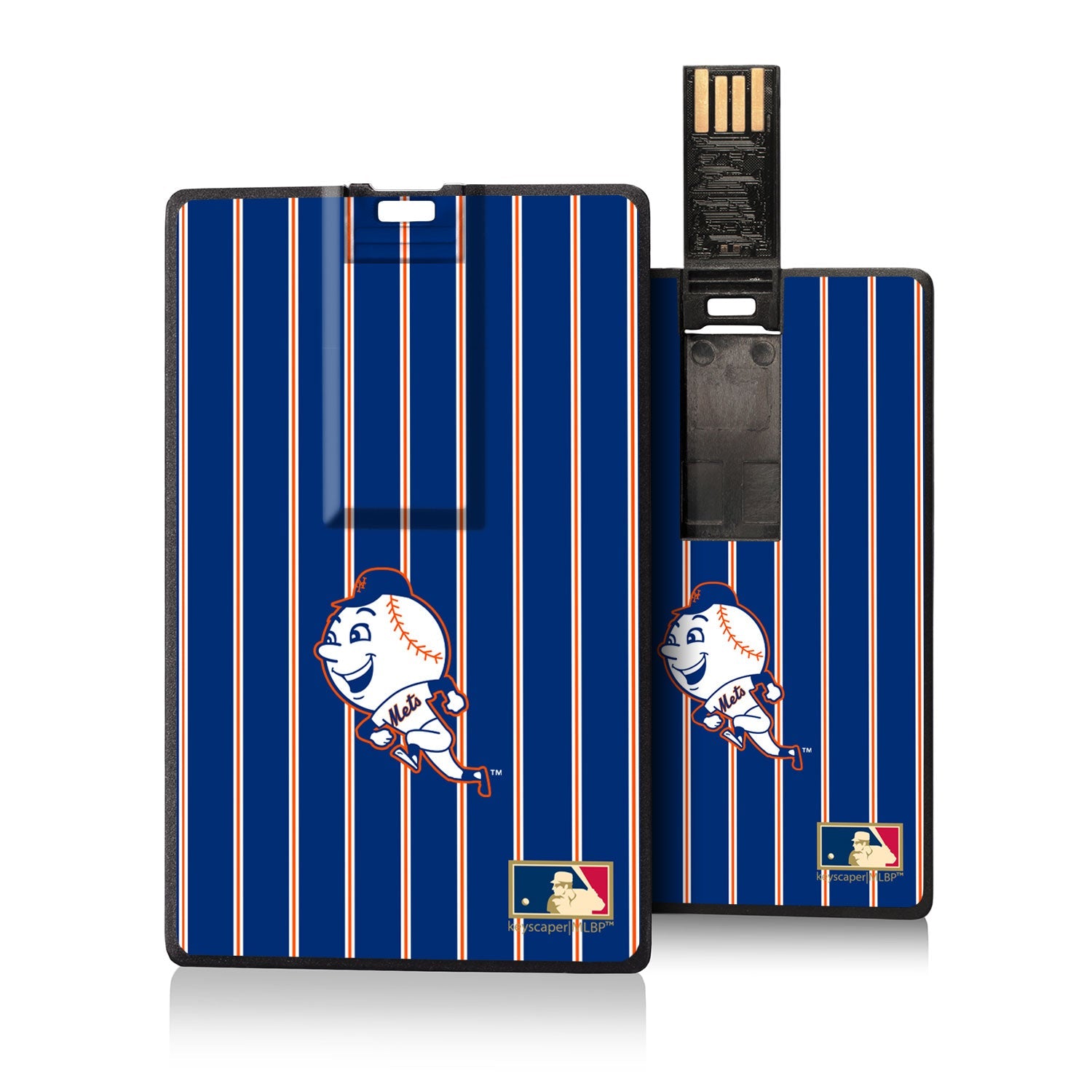 New York Mets 2014 - Cooperstown Collection Pinstripe Credit Card USB Drive 16GB - Sports Gifts, Sports Memorabilia, Sports Collectibles, Fan Shop