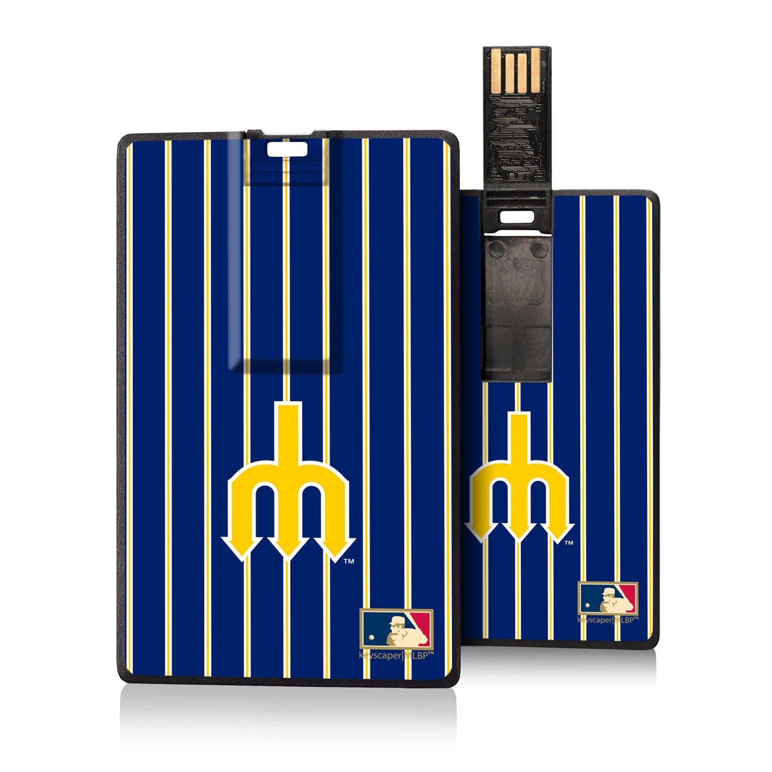 Seattle Mariners 1977-1980 - Cooperstown Collection Pinstripe Credit Card USB Drive 16GB - Sports Gifts, Sports Memorabilia, Sports Collectibles, Fan Shop
