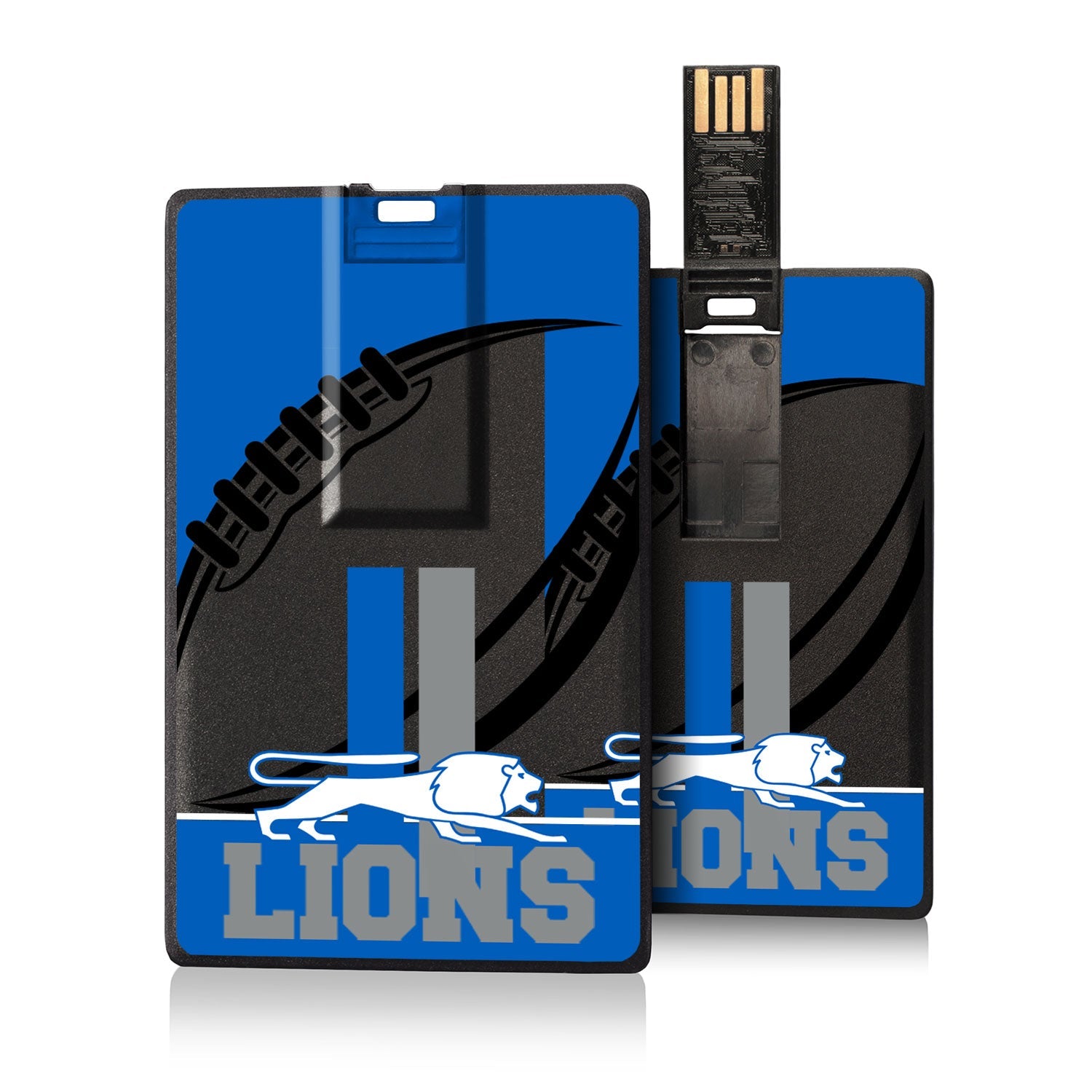 Detroit Lions Retro Passtime Credit Card USB Drive 32GB - Sports Gifts, Sports Memorabilia, Sports Collectibles, Fan Shop