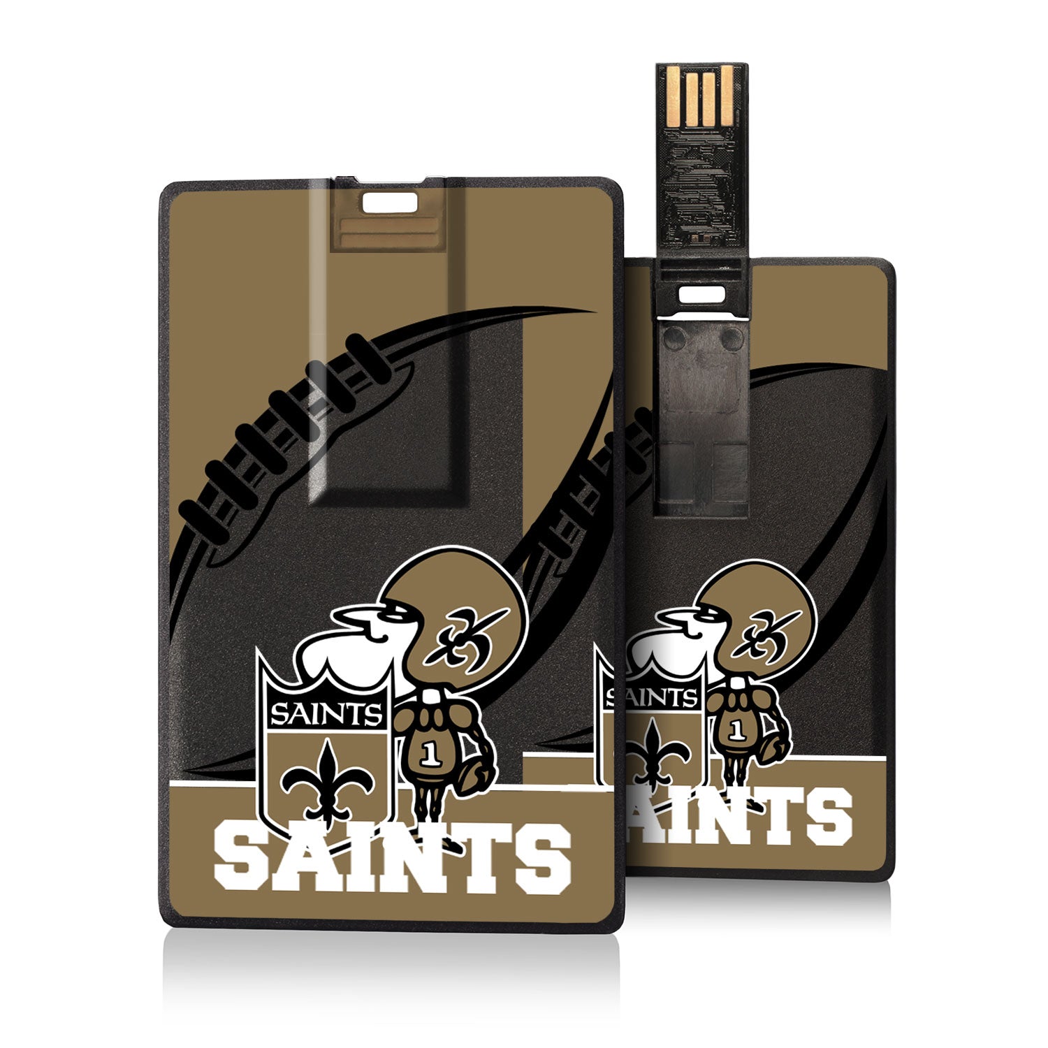 New Orleans Saints Passtime Credit Card USB Drive 32GB - Sports Gifts, Sports Memorabilia, Sports Collectibles, Fan Shop
