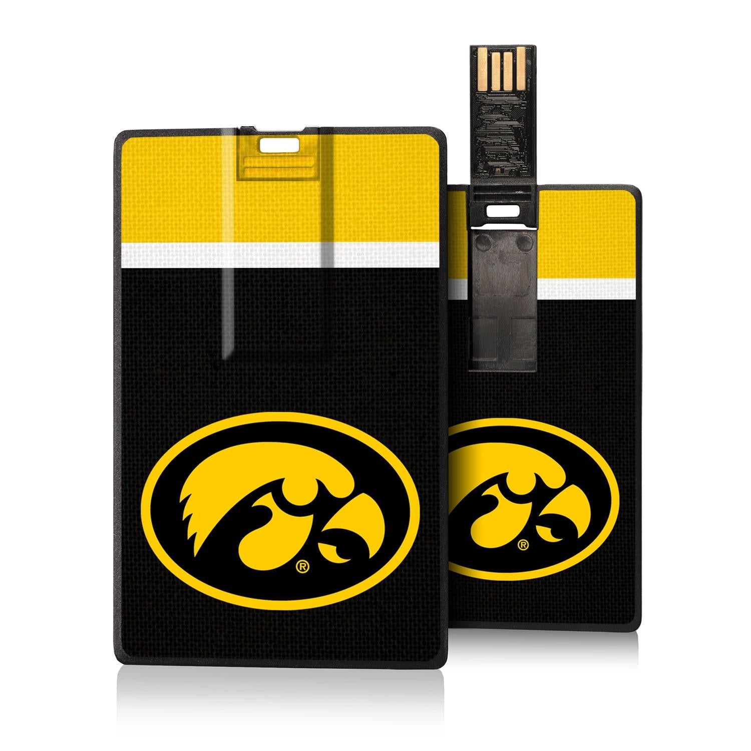 Iowa Hawkeyes Stripe Credit Card USB Drive 32GB - Sports Gifts, Sports Memorabilia, Sports Collectibles, Fan Shop