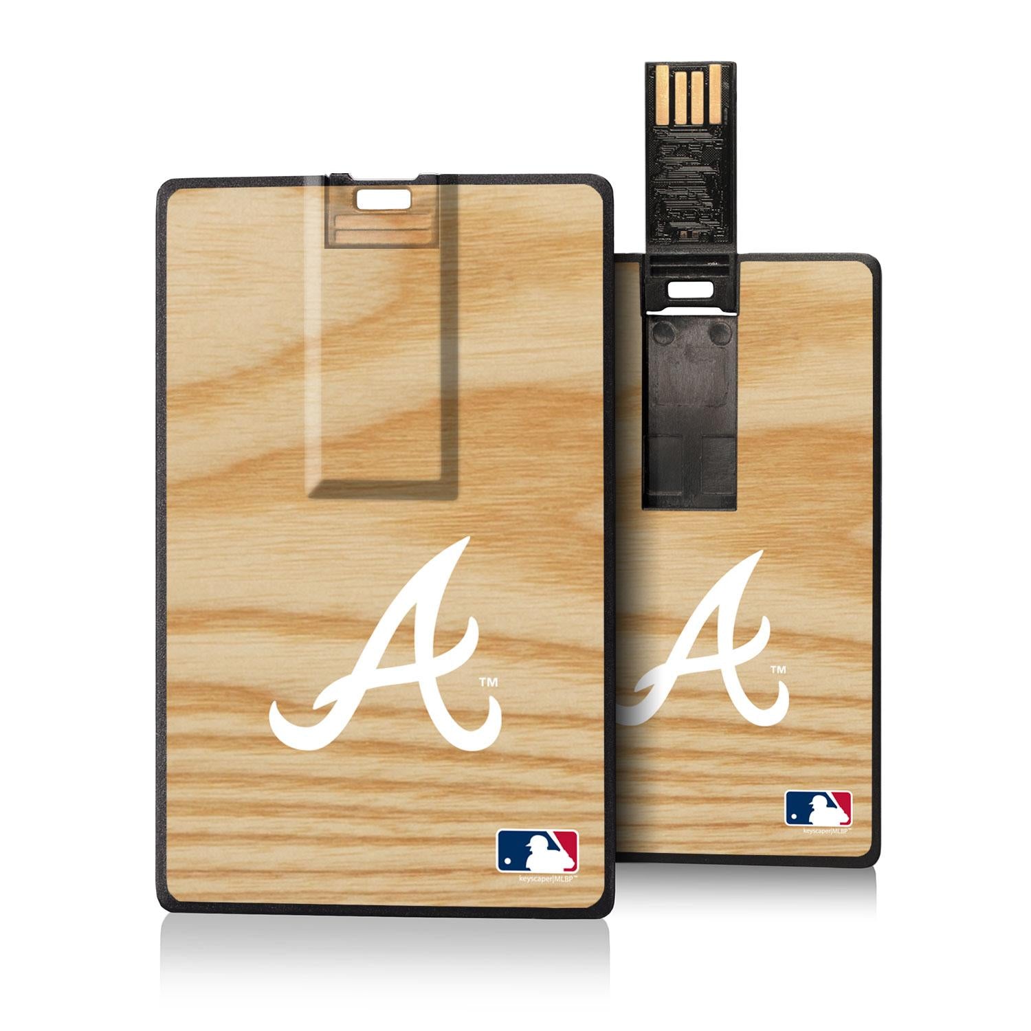 Atlanta Braves Wood Bat Credit Card USB Drive 32GB - Sports Gifts, Sports Memorabilia, Sports Collectibles, Fan Shop