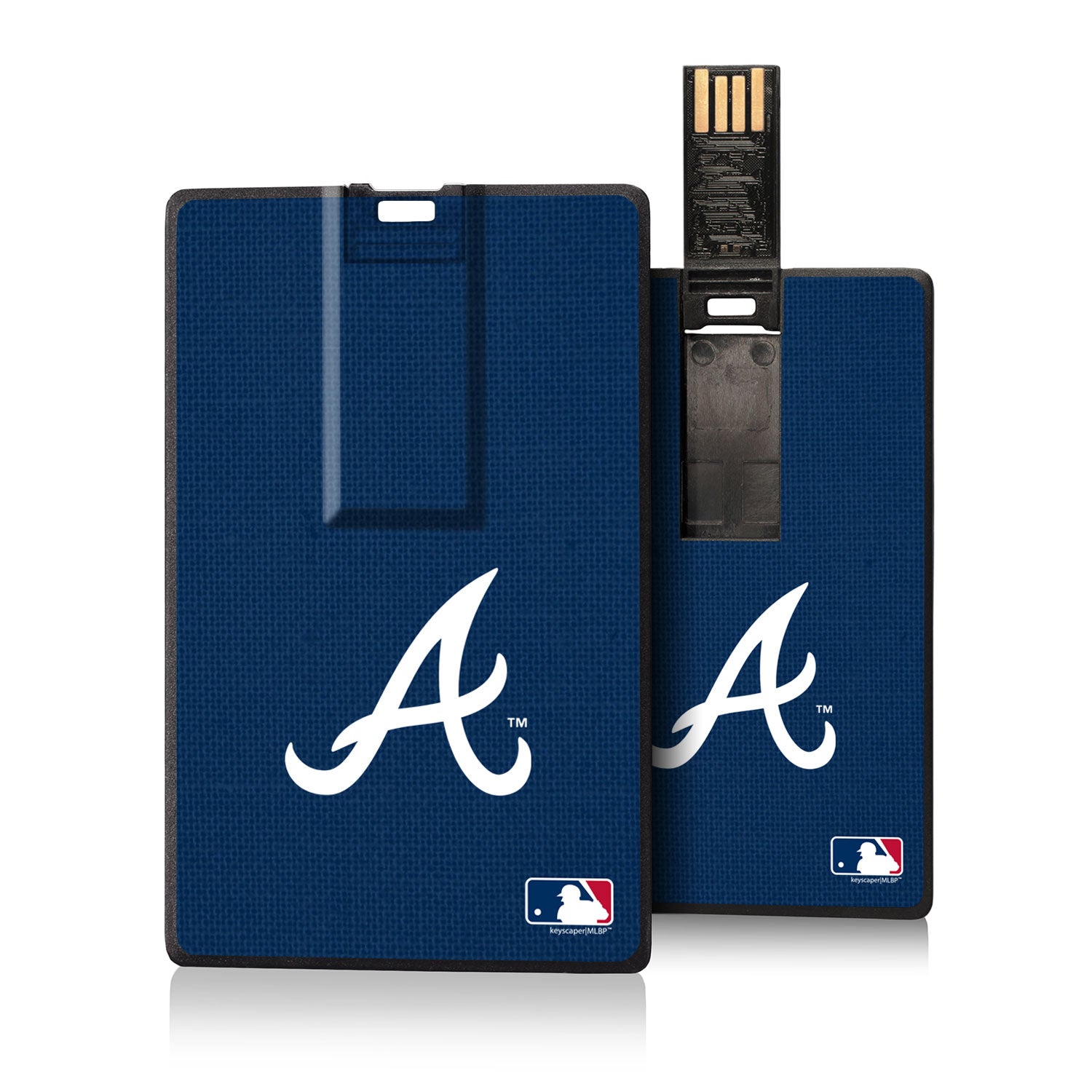 Atlanta Braves Braves Solid Credit Card USB Drive 16GB - Sports Gifts, Sports Memorabilia, Sports Collectibles, Fan Shop