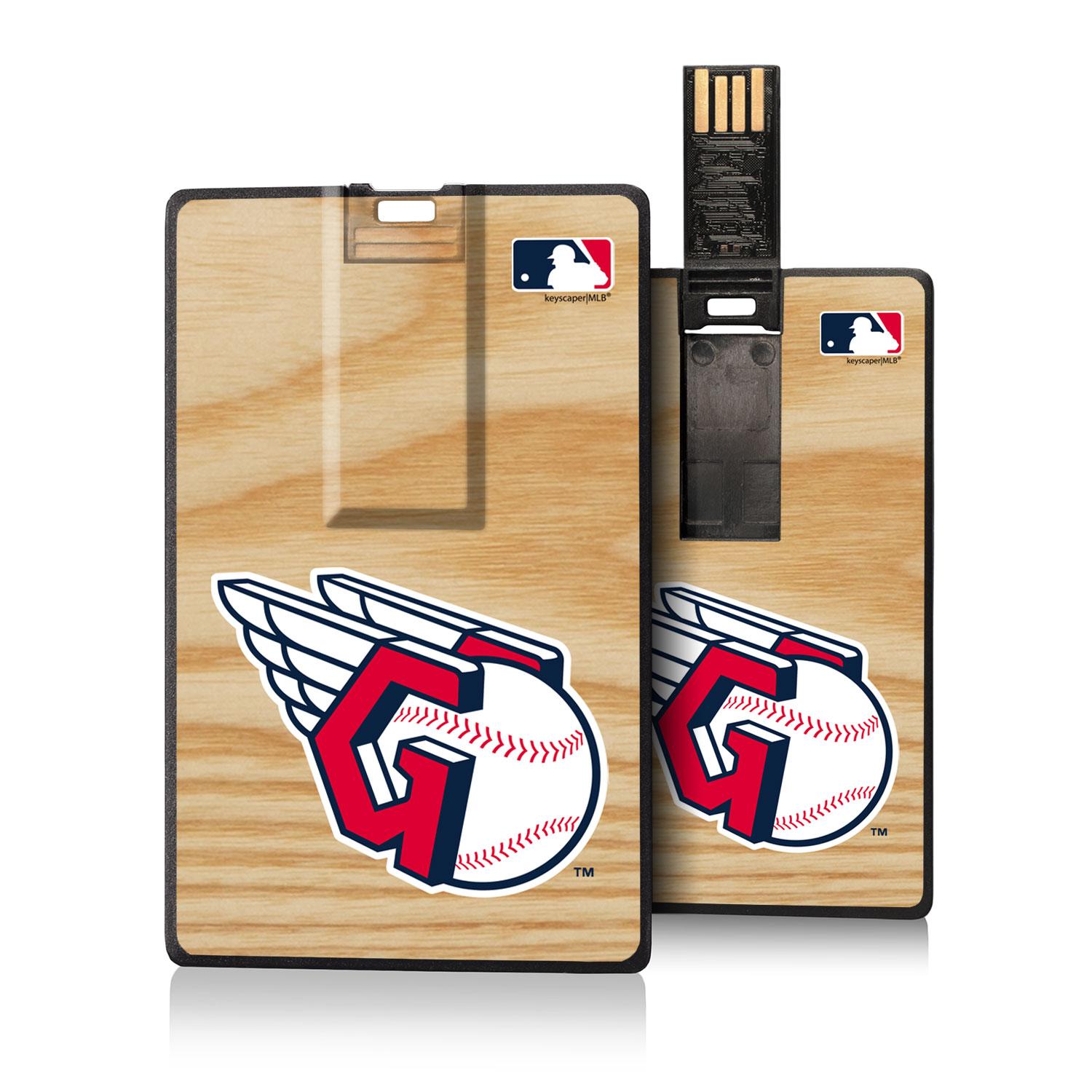 Cleveland Guardians Wood Bat Credit Card USB Drive 32GB - Sports Gifts, Sports Memorabilia, Sports Collectibles, Fan Shop