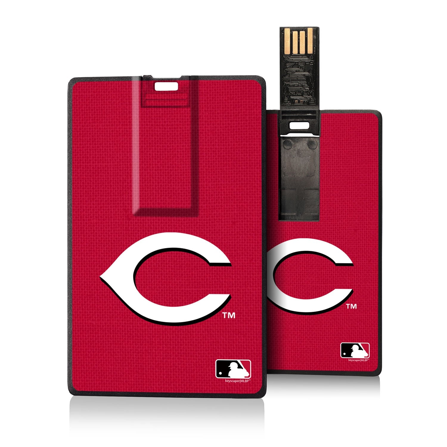 Cincinnati Reds Reds Solid Credit Card USB Drive 16GB - Sports Gifts, Sports Memorabilia, Sports Collectibles, Fan Shop
