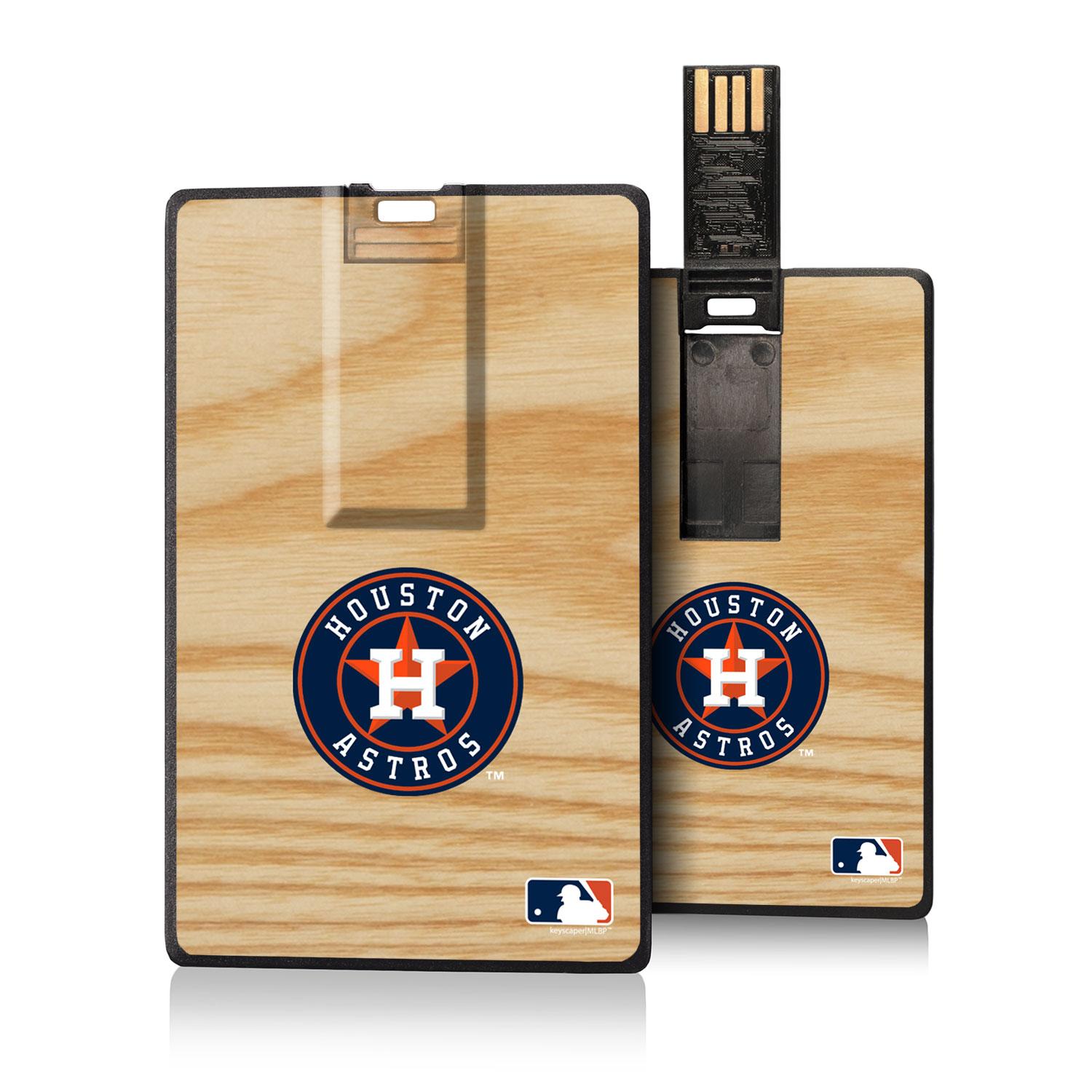 Houston Astros Wood Bat Credit Card USB Drive 32GB - Sports Gifts, Sports Memorabilia, Sports Collectibles, Fan Shop