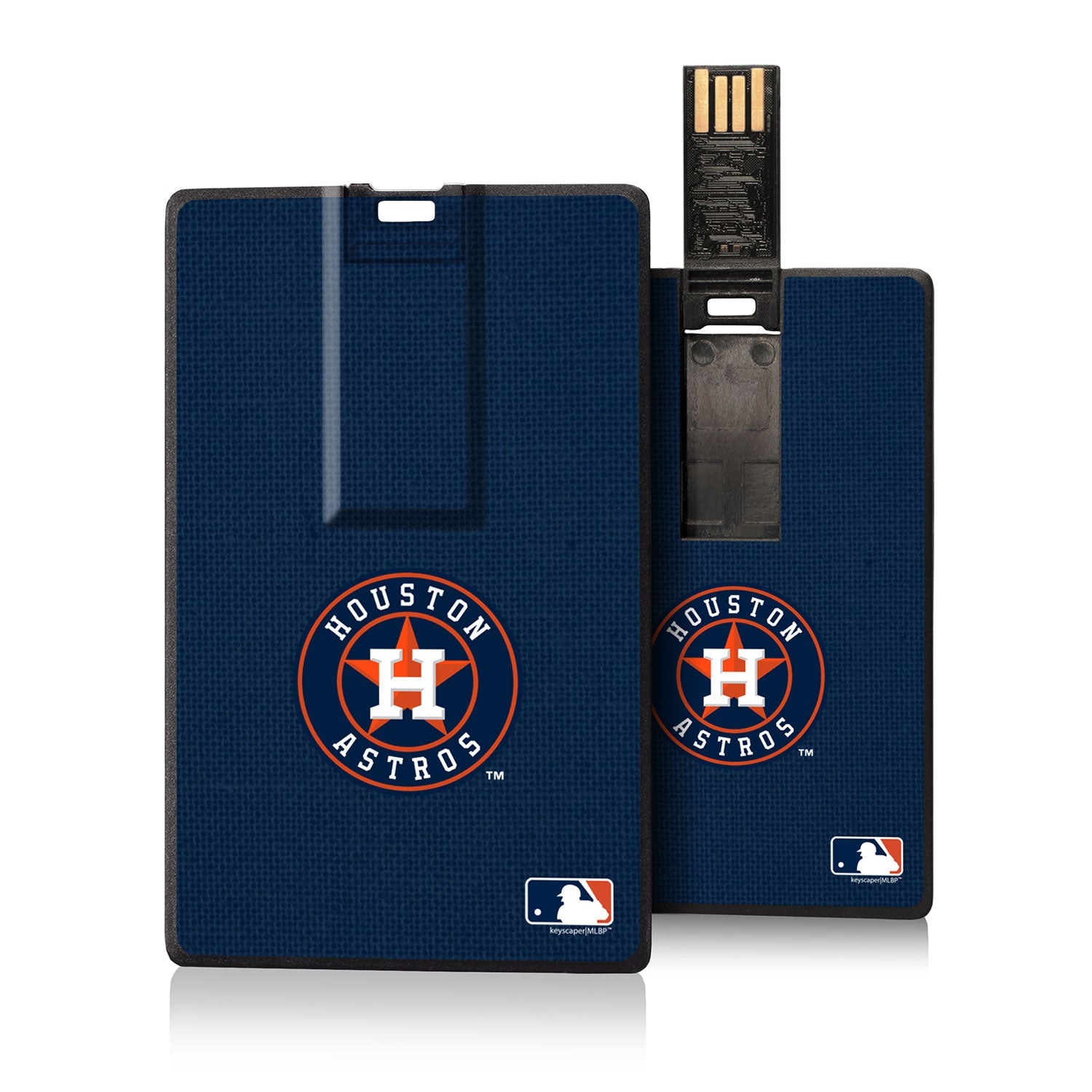 Houston Astros Astros Solid Credit Card USB Drive 16GB - Sports Gifts, Sports Memorabilia, Sports Collectibles, Fan Shop