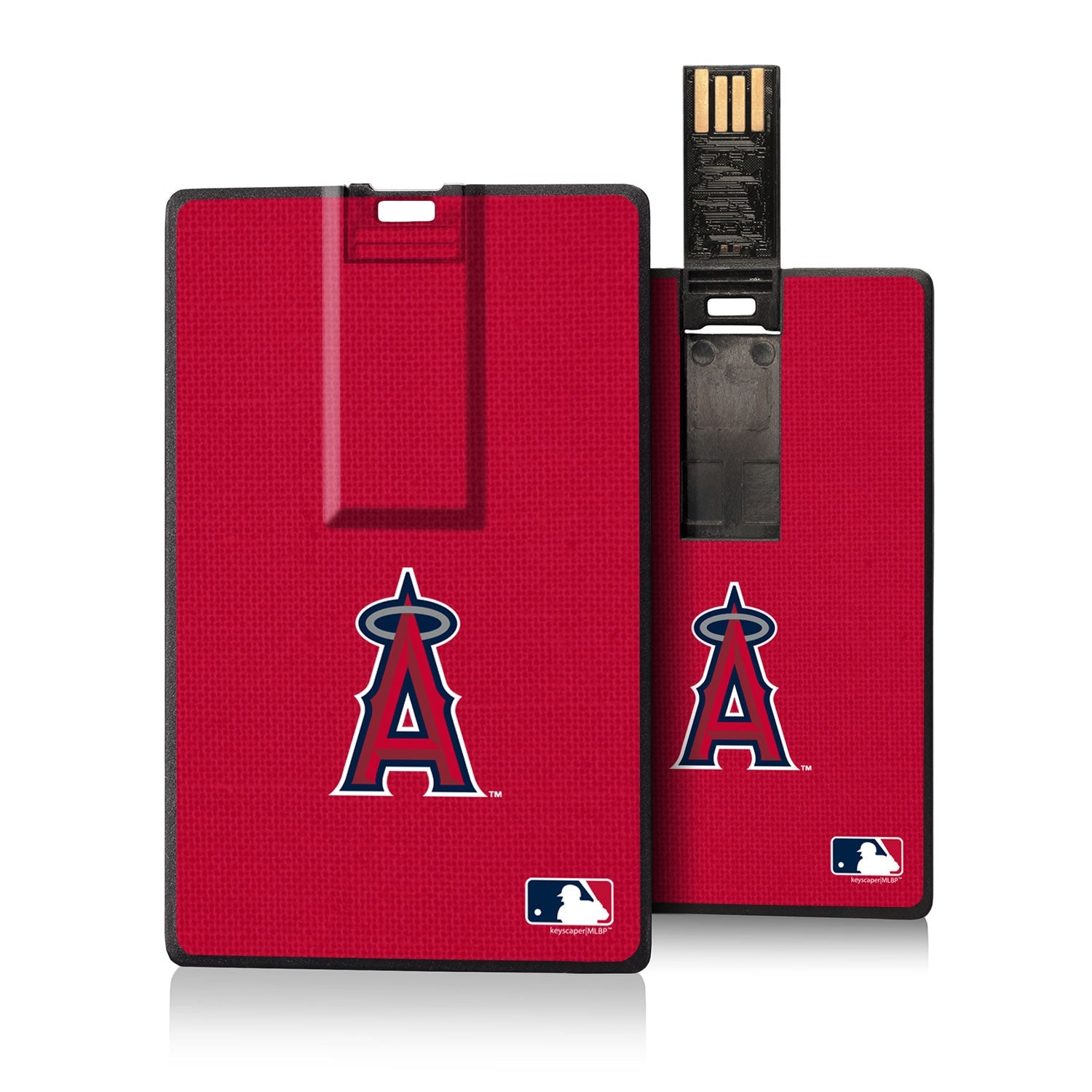 Los Angeles Angels Angels Solid Credit Card USB Drive 16GB - Sports Gifts, Sports Memorabilia, Sports Collectibles, Fan Shop