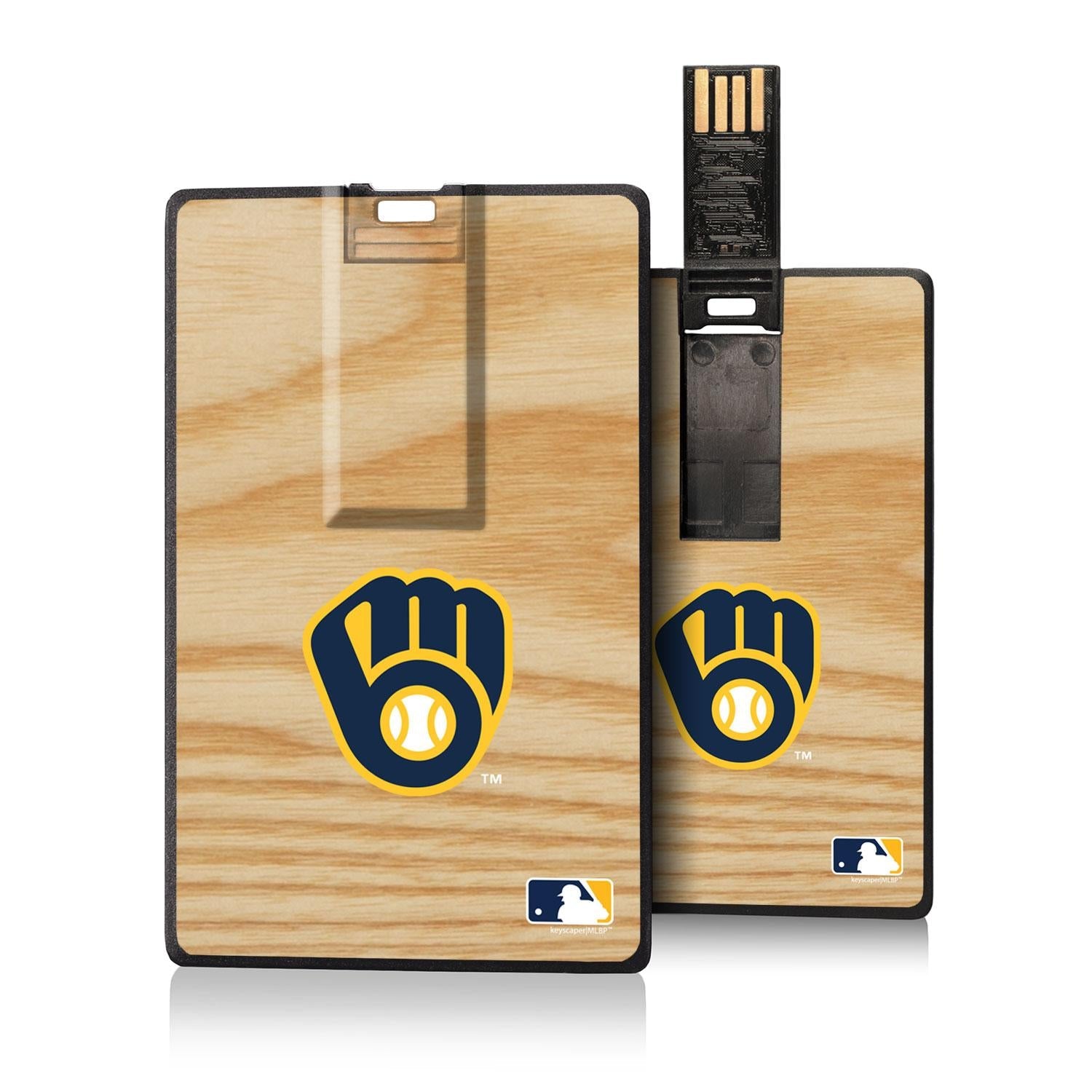 Milwaukee Brewers Wood Bat Credit Card USB Drive 32GB - Sports Gifts, Sports Memorabilia, Sports Collectibles, Fan Shop