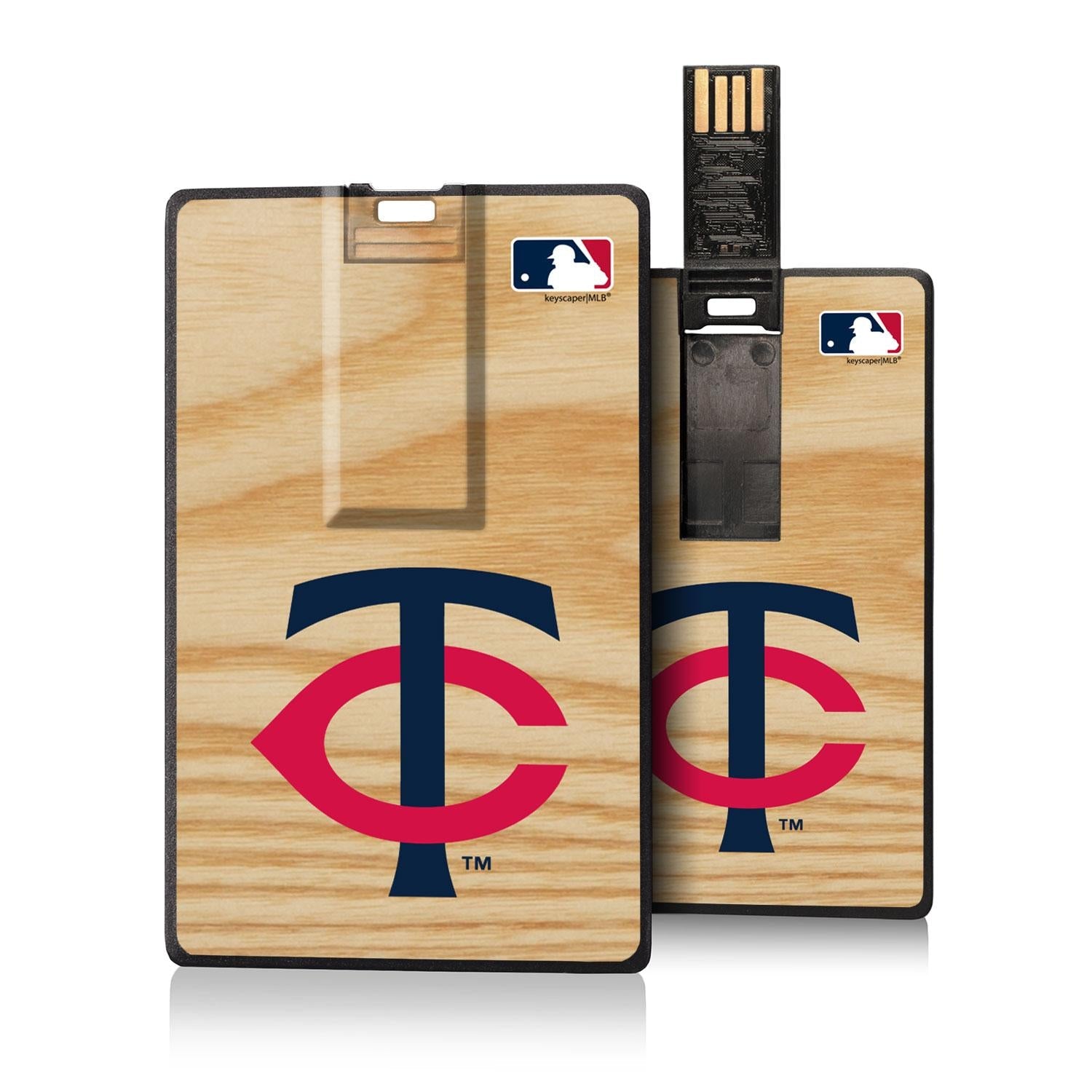 Minnesota Twins Wood Bat Credit Card USB Drive 32GB - Sports Gifts, Sports Memorabilia, Sports Collectibles, Fan Shop