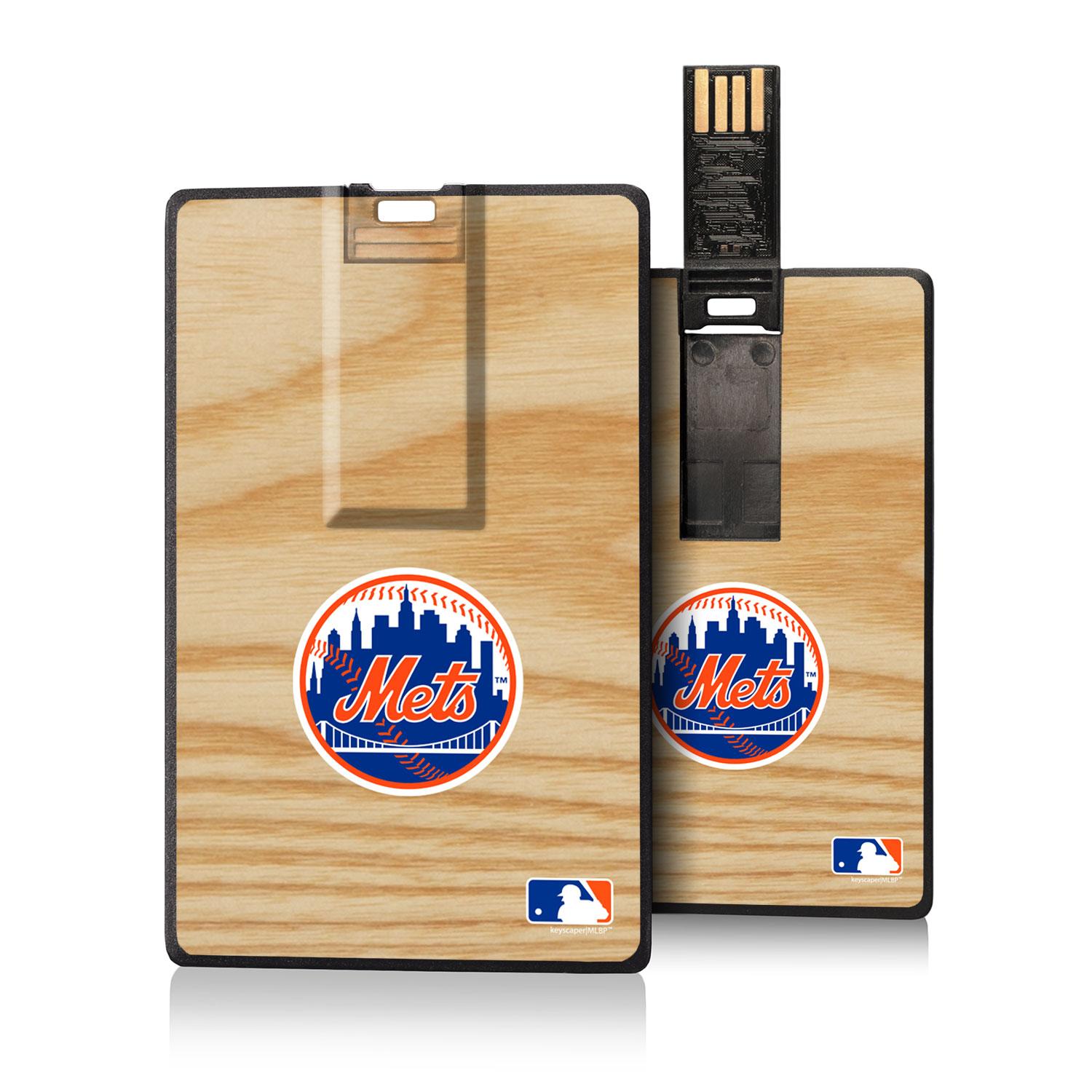 New York Mets Wood Bat Credit Card USB Drive 32GB - Sports Gifts, Sports Memorabilia, Sports Collectibles, Fan Shop