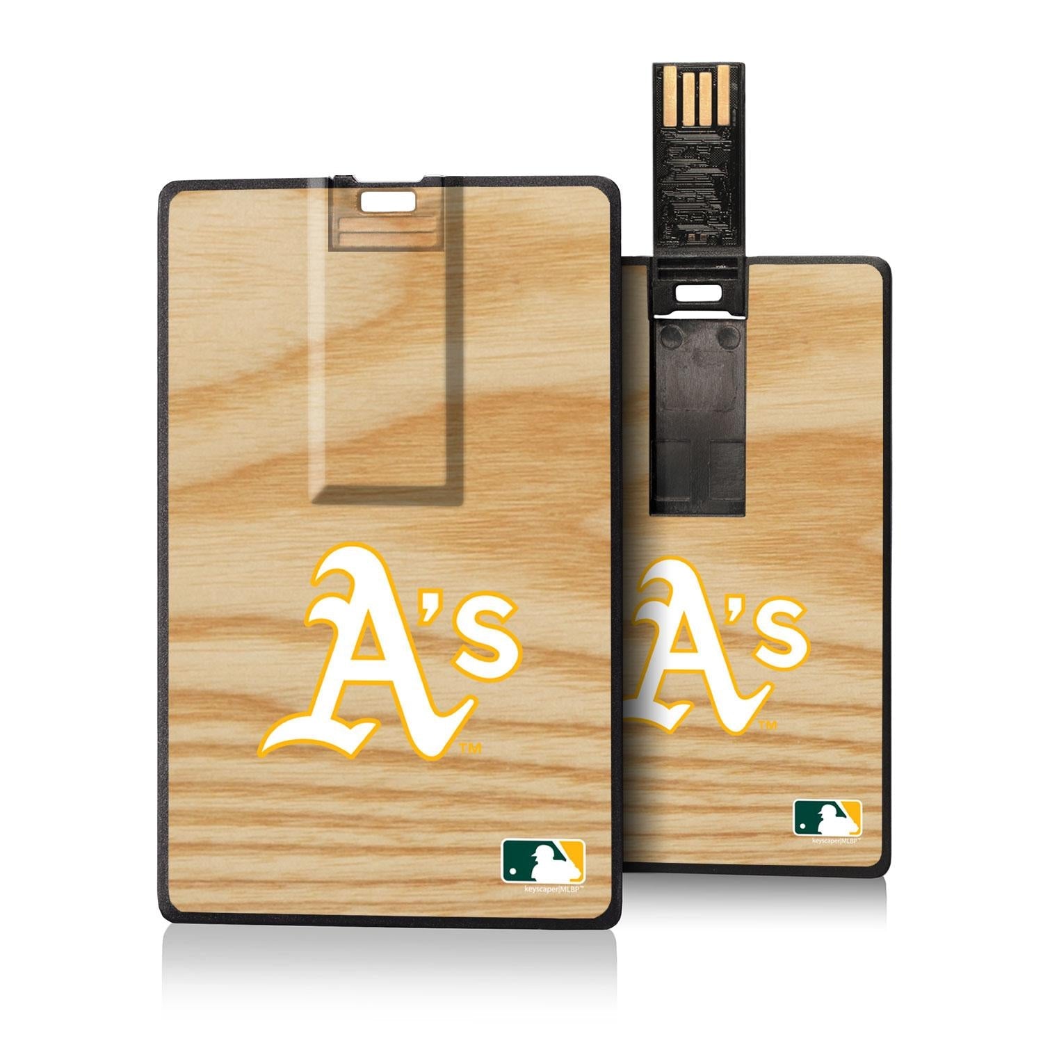Oakland Athletics Wood Bat Credit Card USB Drive 32GB - Sports Gifts, Sports Memorabilia, Sports Collectibles, Fan Shop