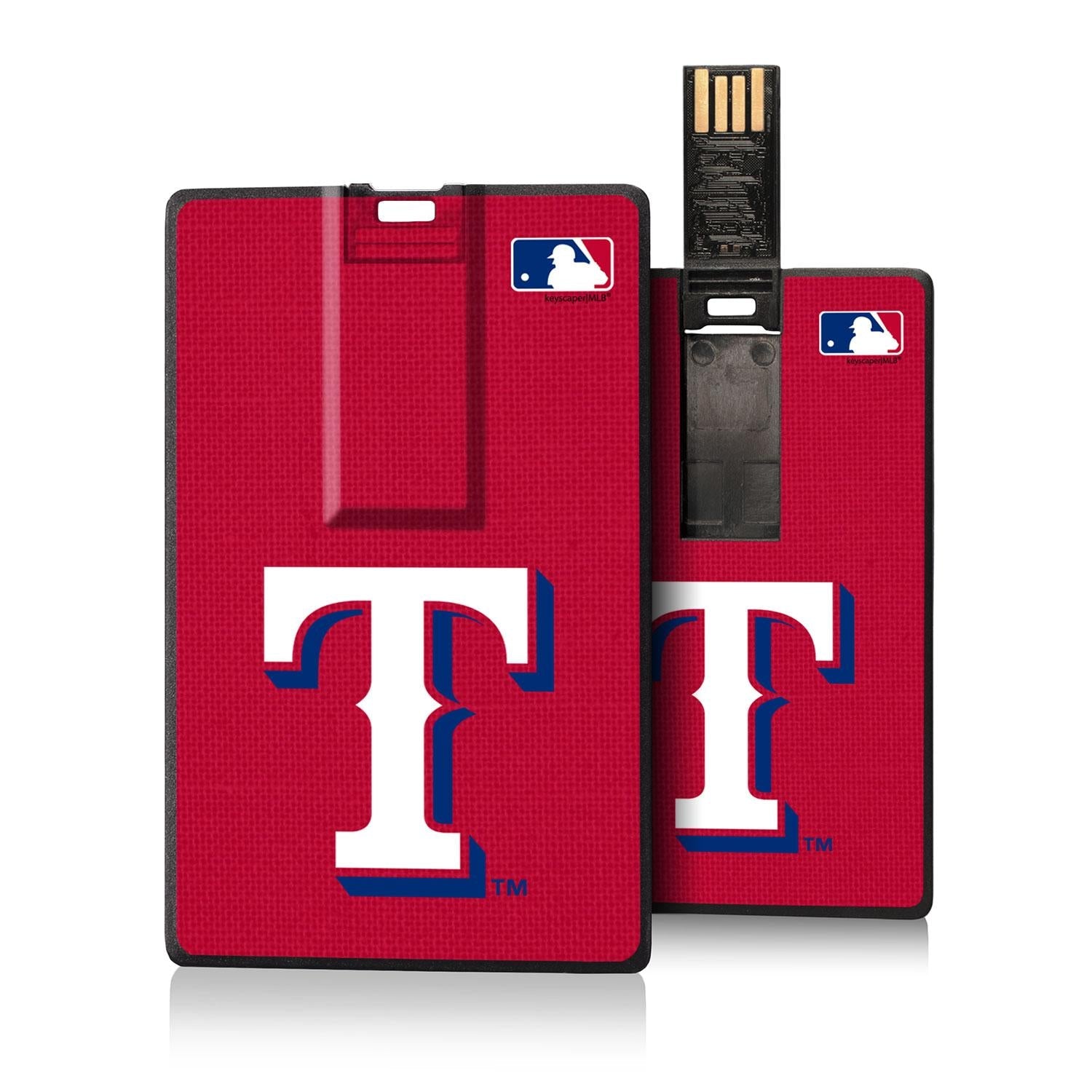 Texas Rangers Solid Credit Card USB Drive 32GB - Sports Gifts, Sports Memorabilia, Sports Collectibles, Fan Shop