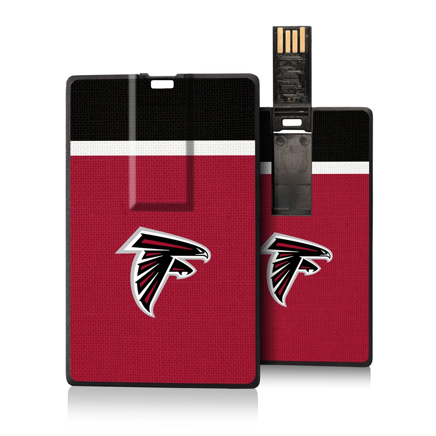 Atlanta Falcons Stripe Credit Card USB Drive 16GB - Sports Gifts, Sports Memorabilia, Sports Collectibles, Fan Shop