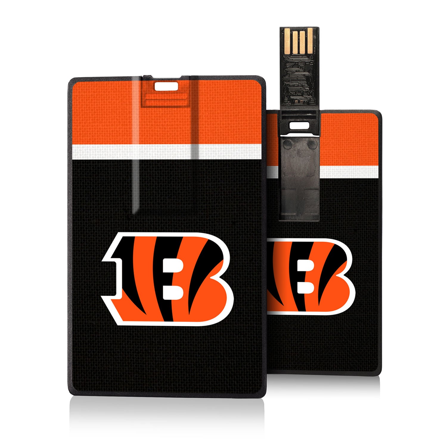 Cincinnati Bengals Stripe Credit Card USB Drive 16GB - Sports Gifts, Sports Memorabilia, Sports Collectibles, Fan Shop