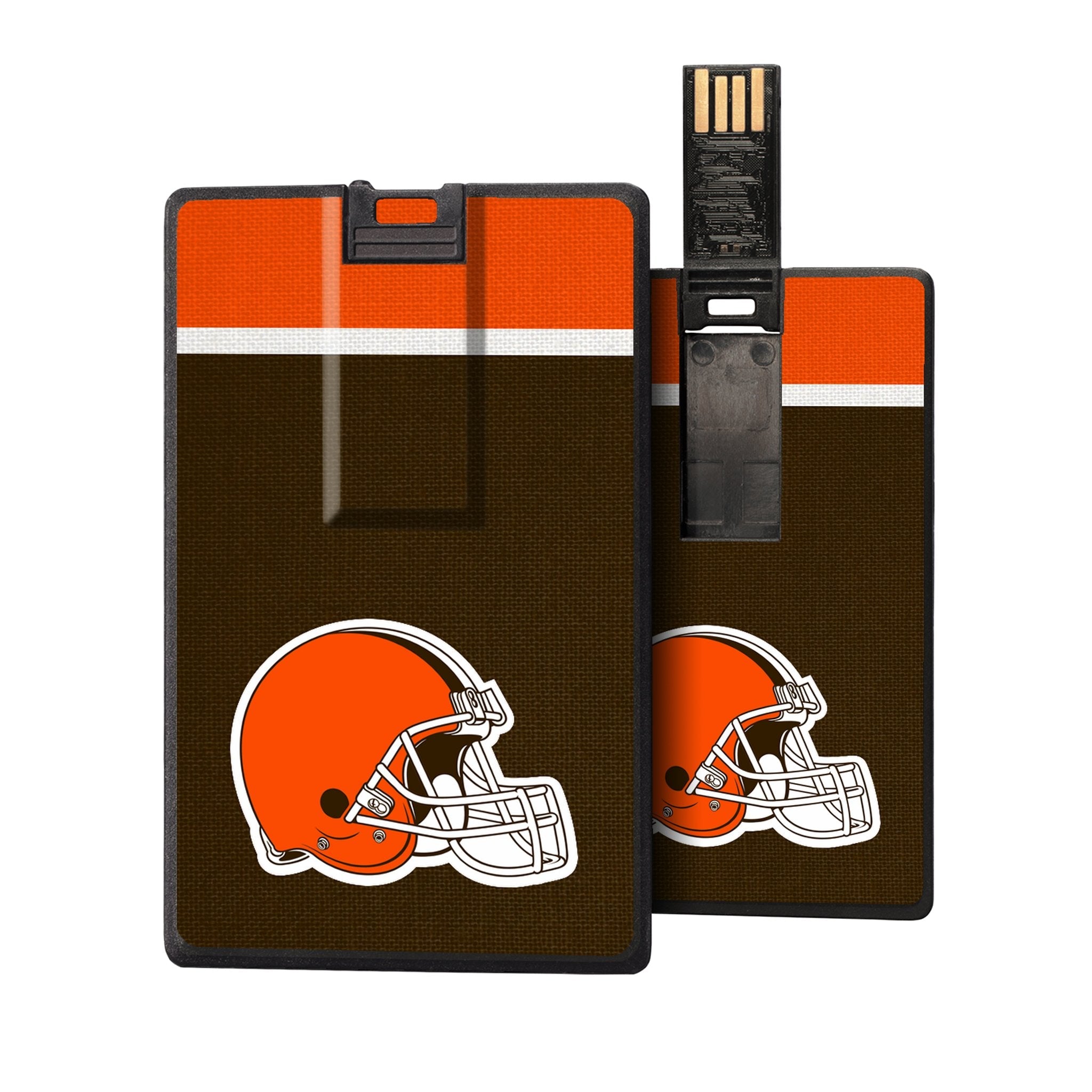 Cleveland Browns Stripe Credit Card USB Drive 32GB - Sports Gifts, Sports Memorabilia, Sports Collectibles, Fan Shop